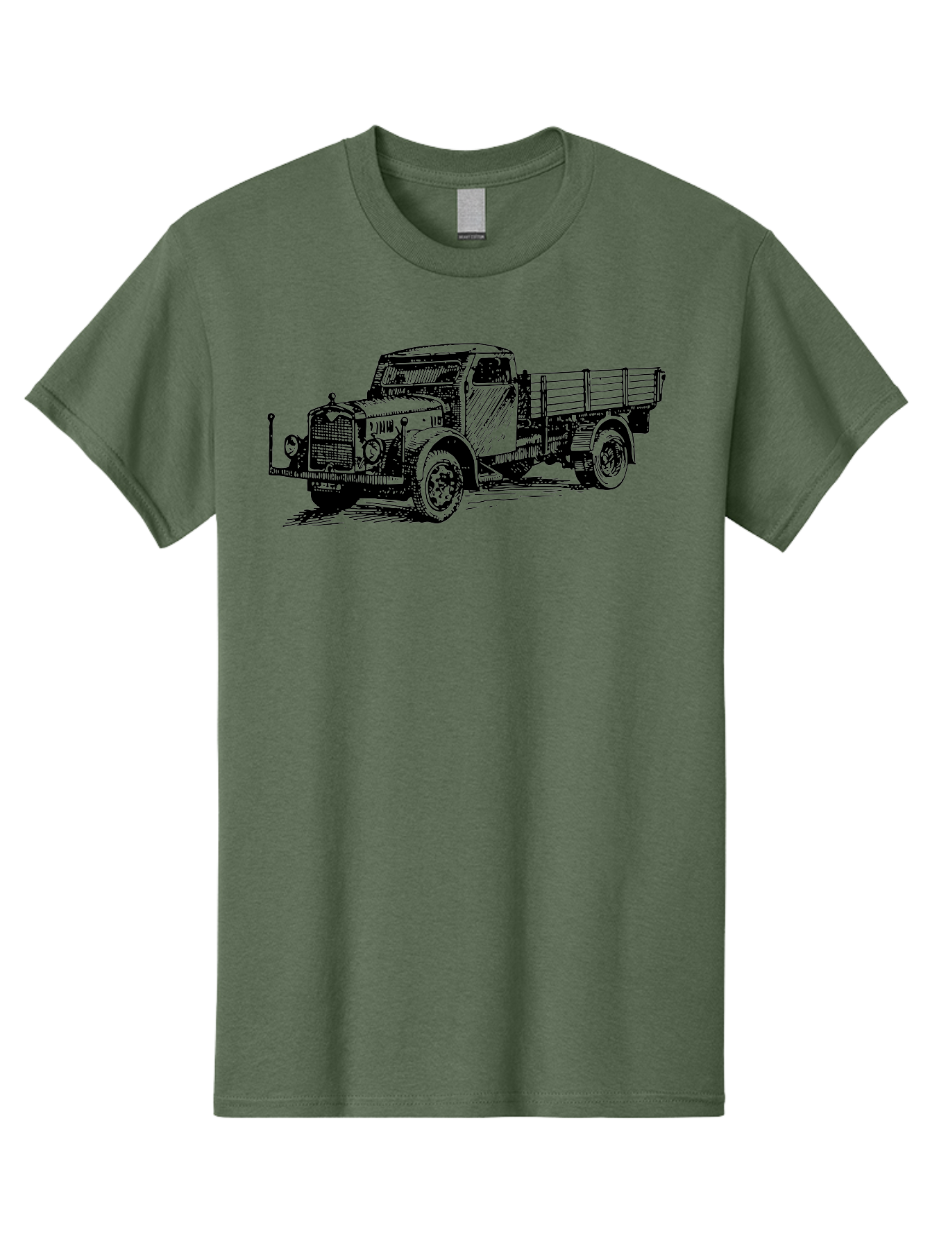 Vintage-Truck-1 Men'S Graphic Tee, 100% Cotton, Comfortable Casual Summer Wear, Machine Washable, Vintage Truck, Old Truck, Classic Vehicle, Retro Transportation, Antique Automobile, Heavy Duty Truck, Cargo Truck, Classic Machinery, Aad836 17