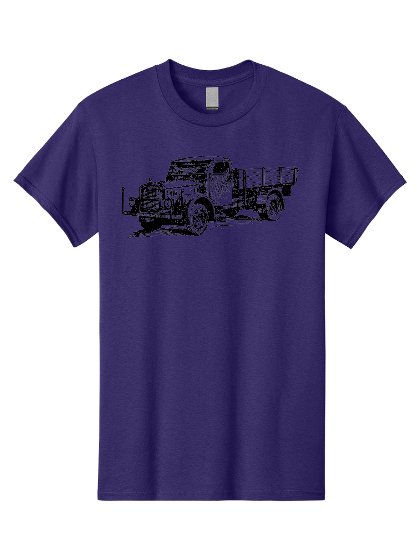 Vintage-Truck-1 Men'S Graphic Tee, 100% Cotton, Comfortable Casual Summer Wear, Machine Washable, Vintage Truck, Old Truck, Classic Vehicle, Retro Transportation, Antique Automobile, Heavy Duty Truck, Cargo Truck, Classic Machinery, Aad836 11