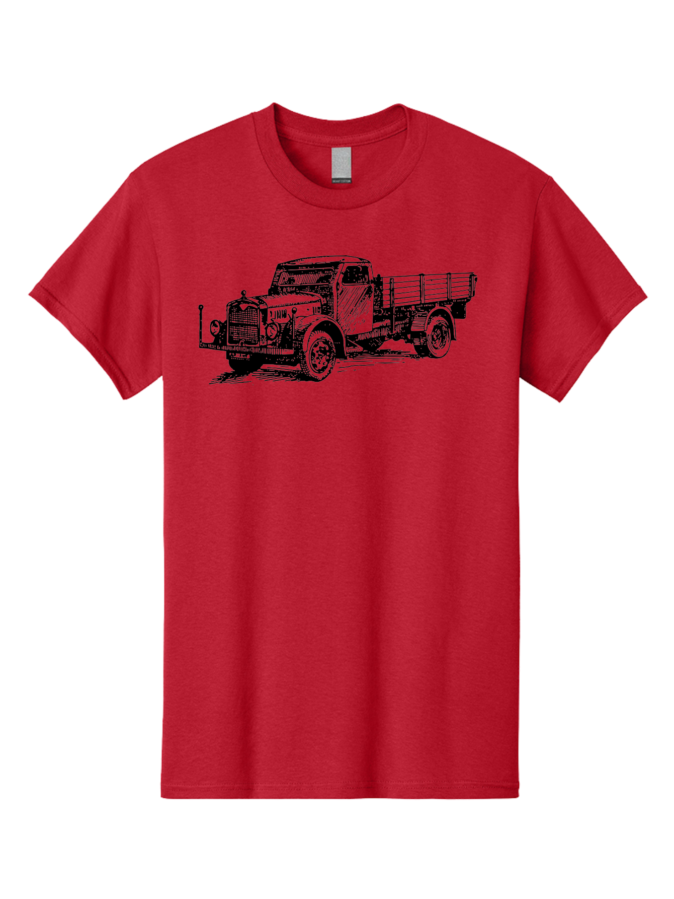 Vintage-Truck-1 Men'S Graphic Tee, 100% Cotton, Comfortable Casual Summer Wear, Machine Washable, Vintage Truck, Old Truck, Classic Vehicle, Retro Transportation, Antique Automobile, Heavy Duty Truck, Cargo Truck, Classic Machinery, Aad836 29
