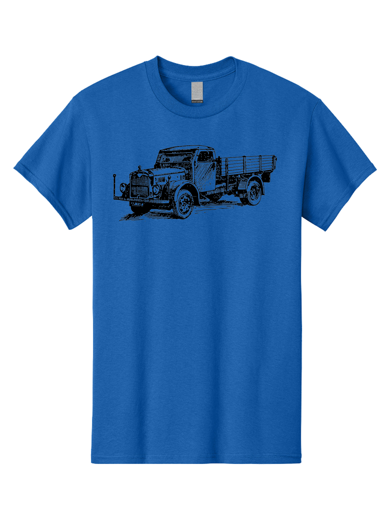 Vintage-Truck-1 Men'S Graphic Tee, 100% Cotton, Comfortable Casual Summer Wear, Machine Washable, Vintage Truck, Old Truck, Classic Vehicle, Retro Transportation, Antique Automobile, Heavy Duty Truck, Cargo Truck, Classic Machinery, Aad836 21