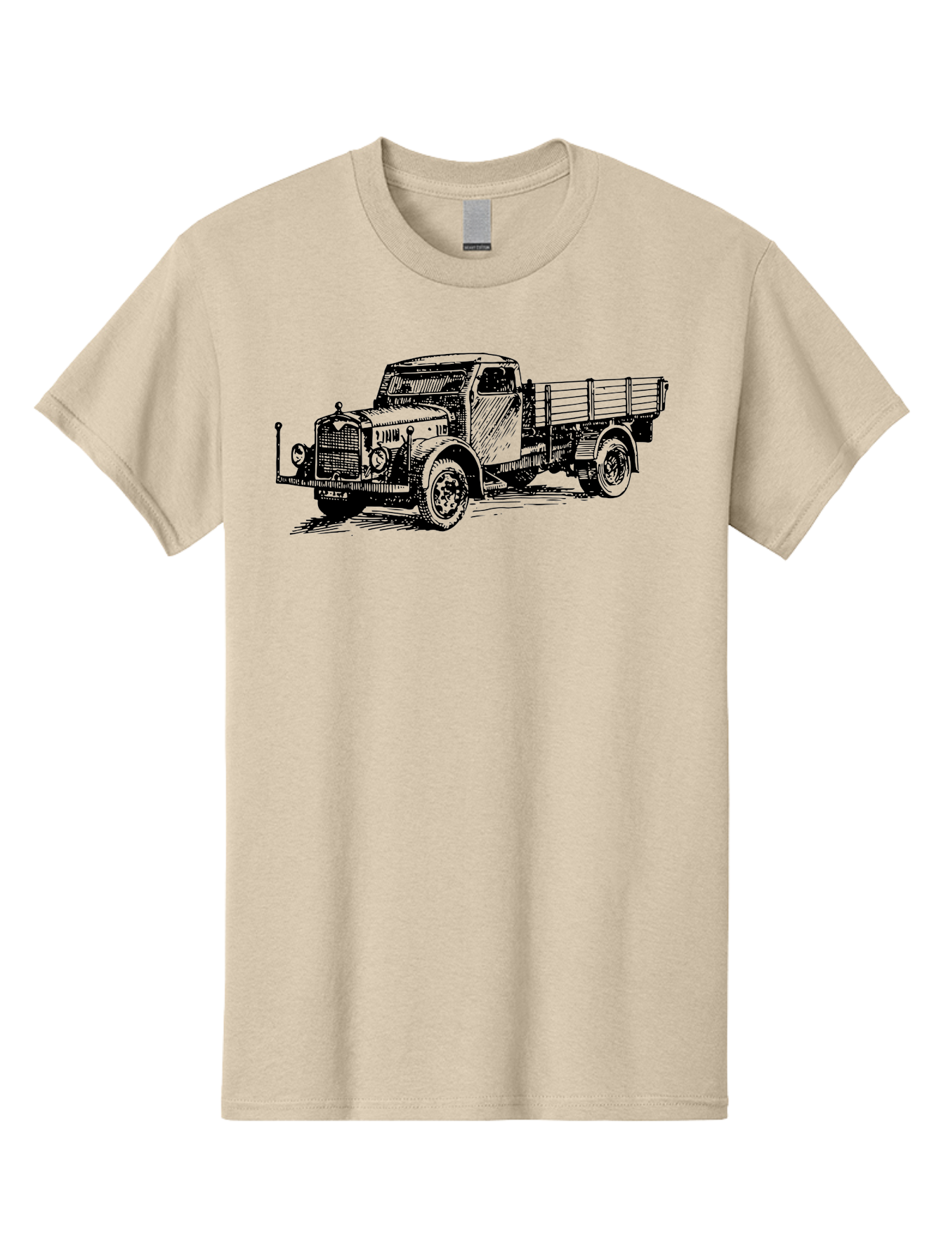 Vintage-Truck-1 Men'S Graphic Tee, 100% Cotton, Comfortable Casual Summer Wear, Machine Washable, Vintage Truck, Old Truck, Classic Vehicle, Retro Transportation, Antique Automobile, Heavy Duty Truck, Cargo Truck, Classic Machinery, Aad836 19