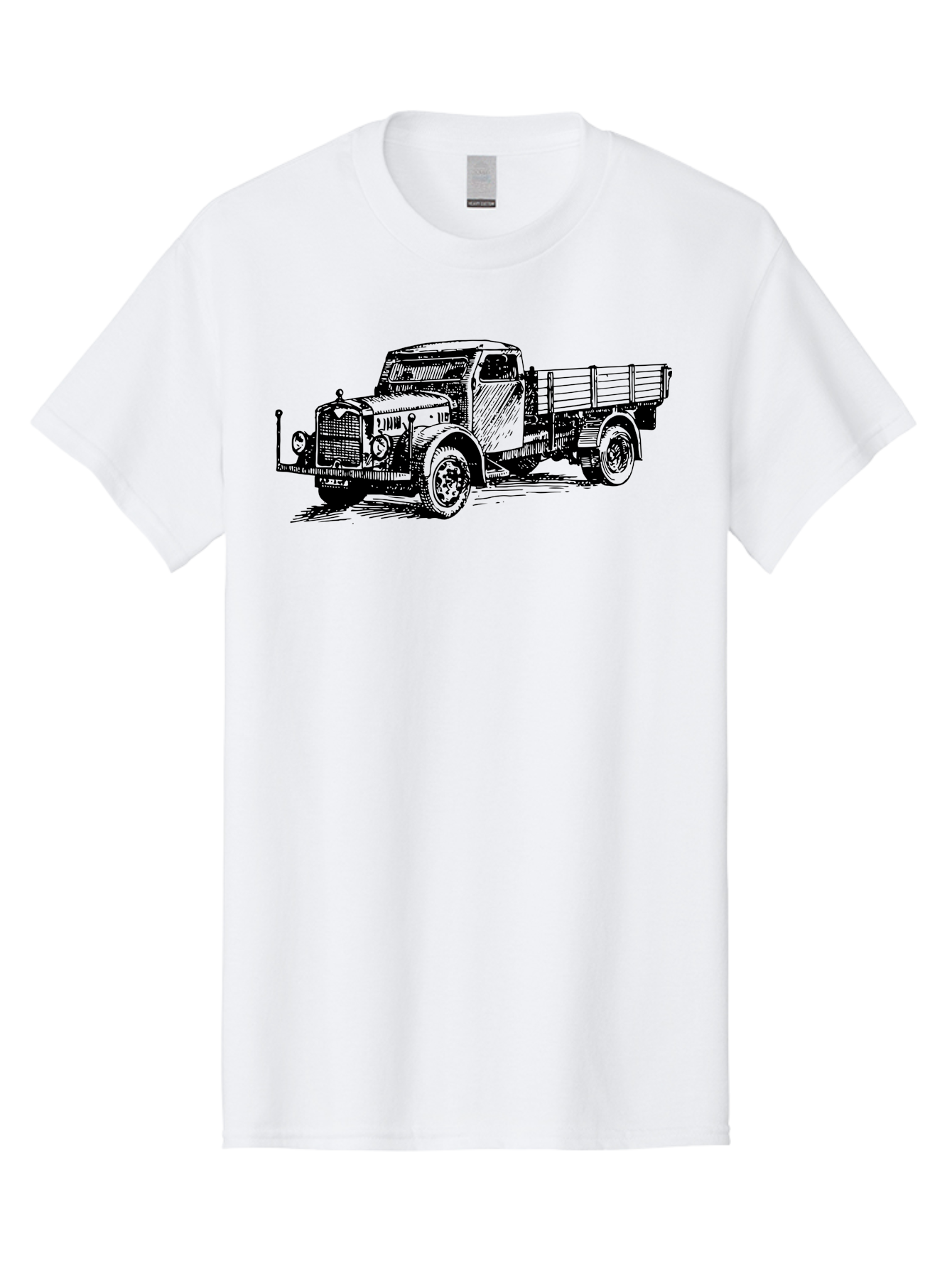 Vintage-Truck-1 Men'S Graphic Tee, 100% Cotton, Comfortable Casual Summer Wear, Machine Washable, Vintage Truck, Old Truck, Classic Vehicle, Retro Transportation, Antique Automobile, Heavy Duty Truck, Cargo Truck, Classic Machinery, Aad836 9