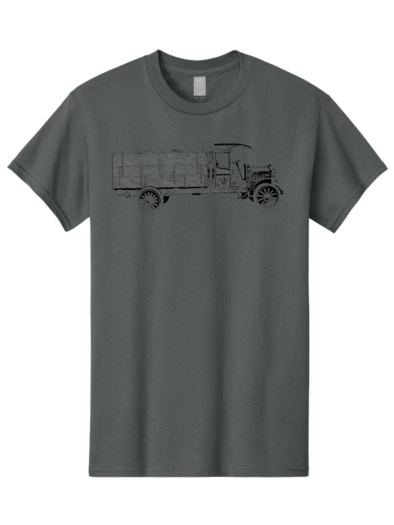 Vintage-Truck-2 Men'S Graphic Tee, 100% Cotton, Comfortable Casual Summer Wear, Machine Washable, Vintage Truck, Classic Vehicle, Wooden Crates, Old Truck Design, Antique Transportation, Retro Automobile, Nostalgic Truck Aad837 15
