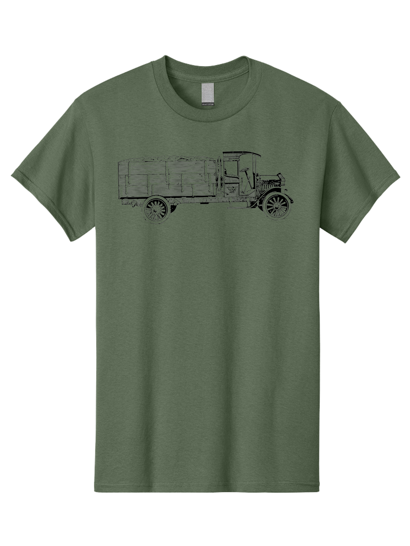 Vintage-Truck-2 Men'S Graphic Tee, 100% Cotton, Comfortable Casual Summer Wear, Machine Washable, Vintage Truck, Classic Vehicle, Wooden Crates, Old Truck Design, Antique Transportation, Retro Automobile, Nostalgic Truck Aad837 23