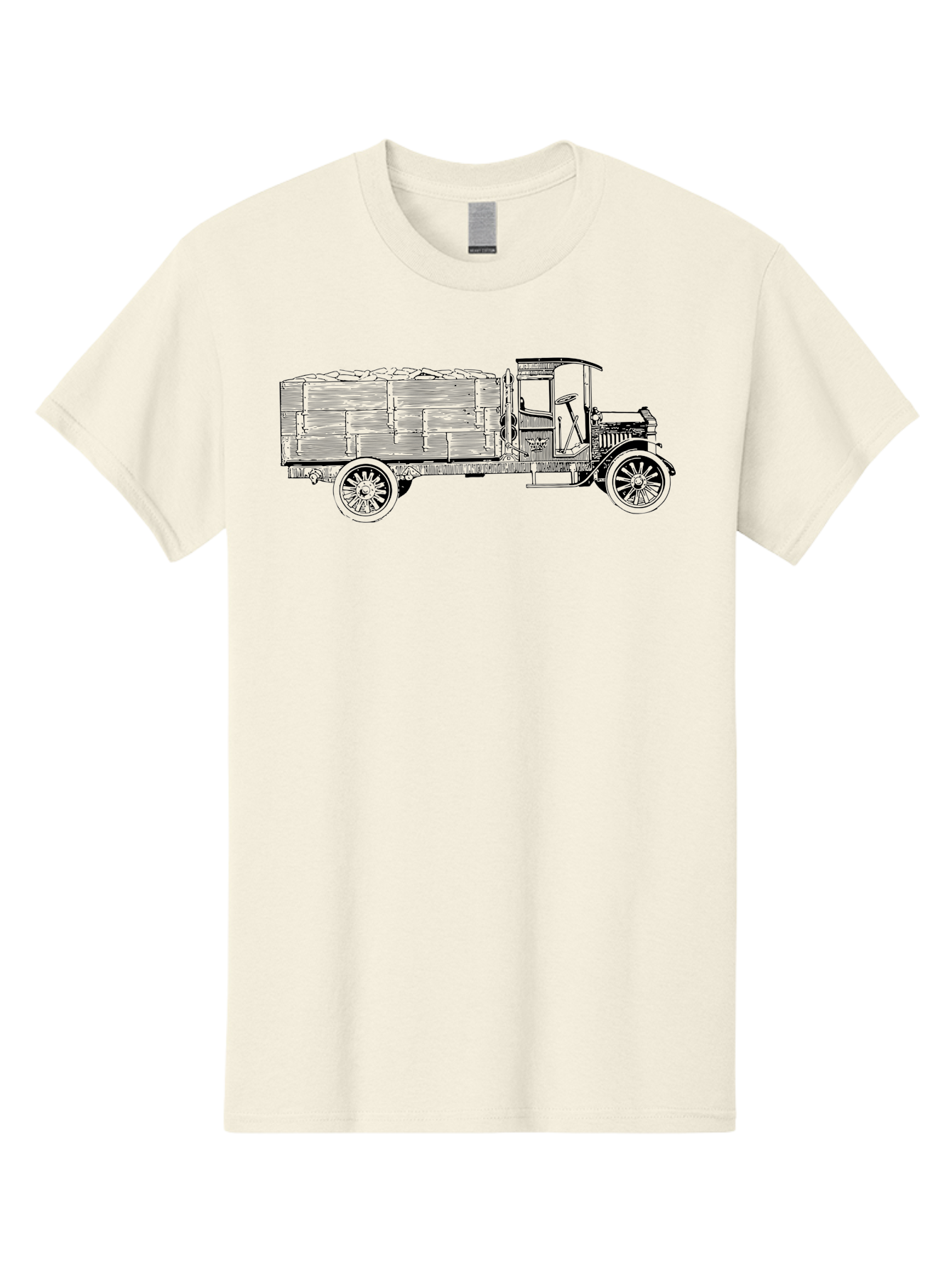 Vintage-Truck-2 Men'S Graphic Tee, 100% Cotton, Comfortable Casual Summer Wear, Machine Washable, Vintage Truck, Classic Vehicle, Wooden Crates, Old Truck Design, Antique Transportation, Retro Automobile, Nostalgic Truck Aad837 17