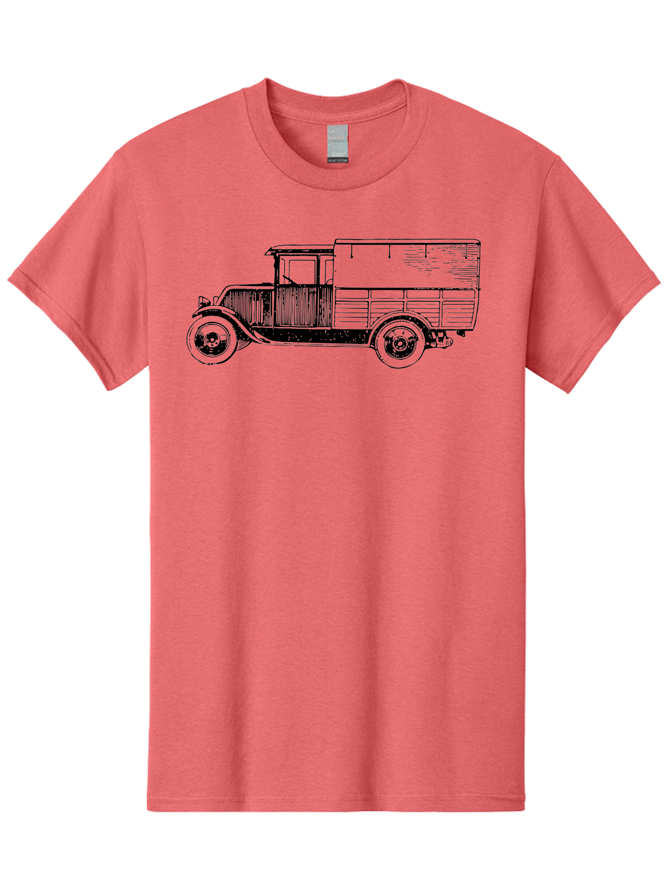 Vintage-Truck Men'S Graphic Tee, 100% Cotton, Comfortable Casual Summer Wear, Machine Washable, Vintage Truck, Classic Vehicle, Antique Automobile, Old Truck Design, Retro Transportation, Nostalgic Vehicle Aad838 15
