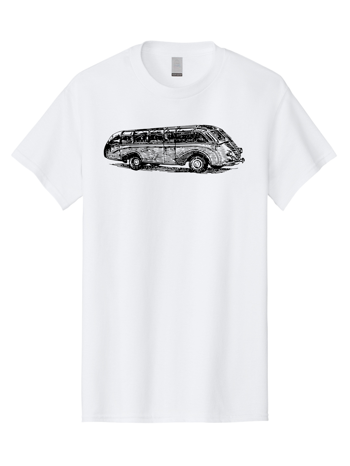 Vw-Bus Men'S Graphic Tee, 100% Cotton, Comfortable Casual Summer Wear, Machine Washable, Vintage Vw Bus, Retro Vehicle, Classic Car Illustration, Nostalgic Design, Sketch Art, Van Life, Travel Inspiration Aad839 19