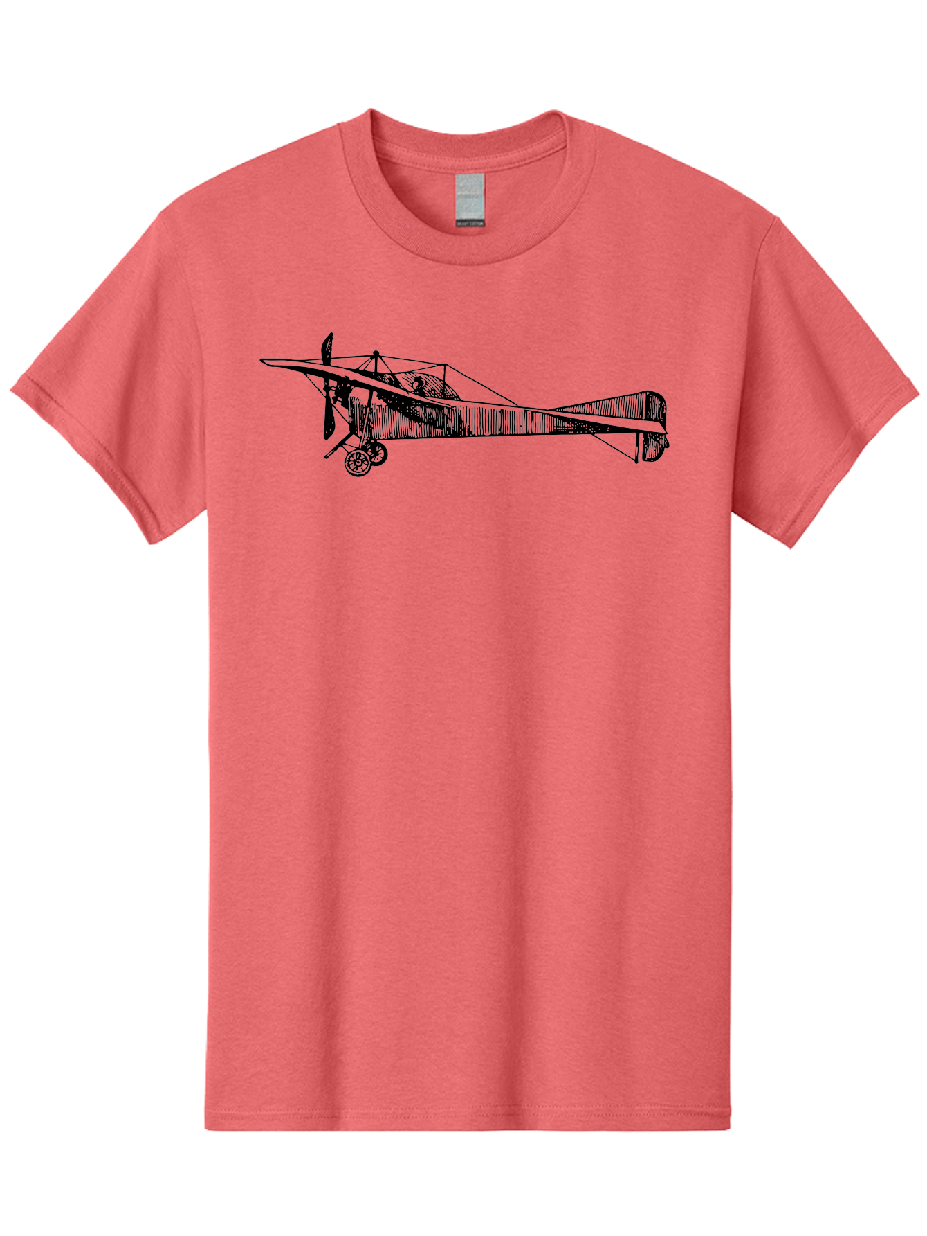 Wwi-Biplane Men'S Graphic Tee, 100% Cotton, Comfortable Casual Summer Wear, Machine Washable, Vintage Biplane, Old Airplane, Historical Aircraft, Classic Aviation, Retro Flying Machine, Nostalgic Design, Wooden Aircraft, Aad840 5
