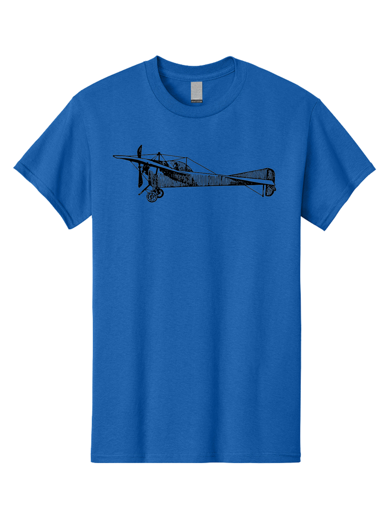 Wwi-Biplane Men'S Graphic Tee, 100% Cotton, Comfortable Casual Summer Wear, Machine Washable, Vintage Biplane, Old Airplane, Historical Aircraft, Classic Aviation, Retro Flying Machine, Nostalgic Design, Wooden Aircraft, Aad840 21