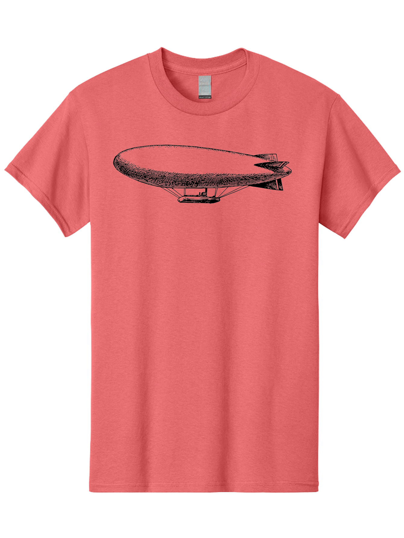 Zeppelin-1 Men'S Graphic Tee, 100% Cotton, Comfortable Casual Summer Wear, Machine Washable, Blimp Illustration, Airship Design, Aviation Technology, Futuristic Transportation, Aerial Vehicle, Graphic Art Aad841 5