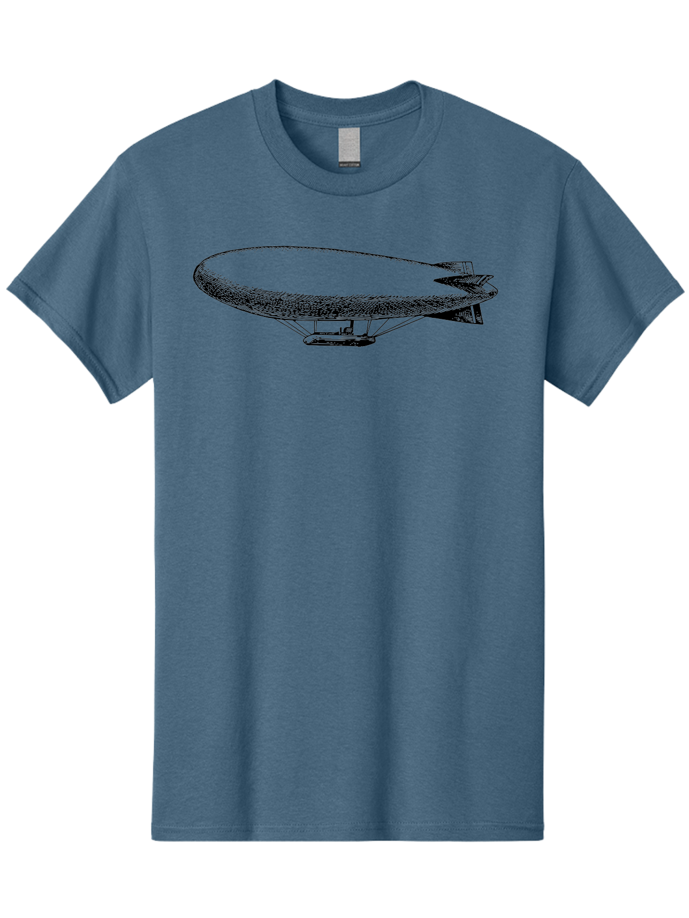Zeppelin-1 Men'S Graphic Tee, 100% Cotton, Comfortable Casual Summer Wear, Machine Washable, Blimp Illustration, Airship Design, Aviation Technology, Futuristic Transportation, Aerial Vehicle, Graphic Art Aad841 21