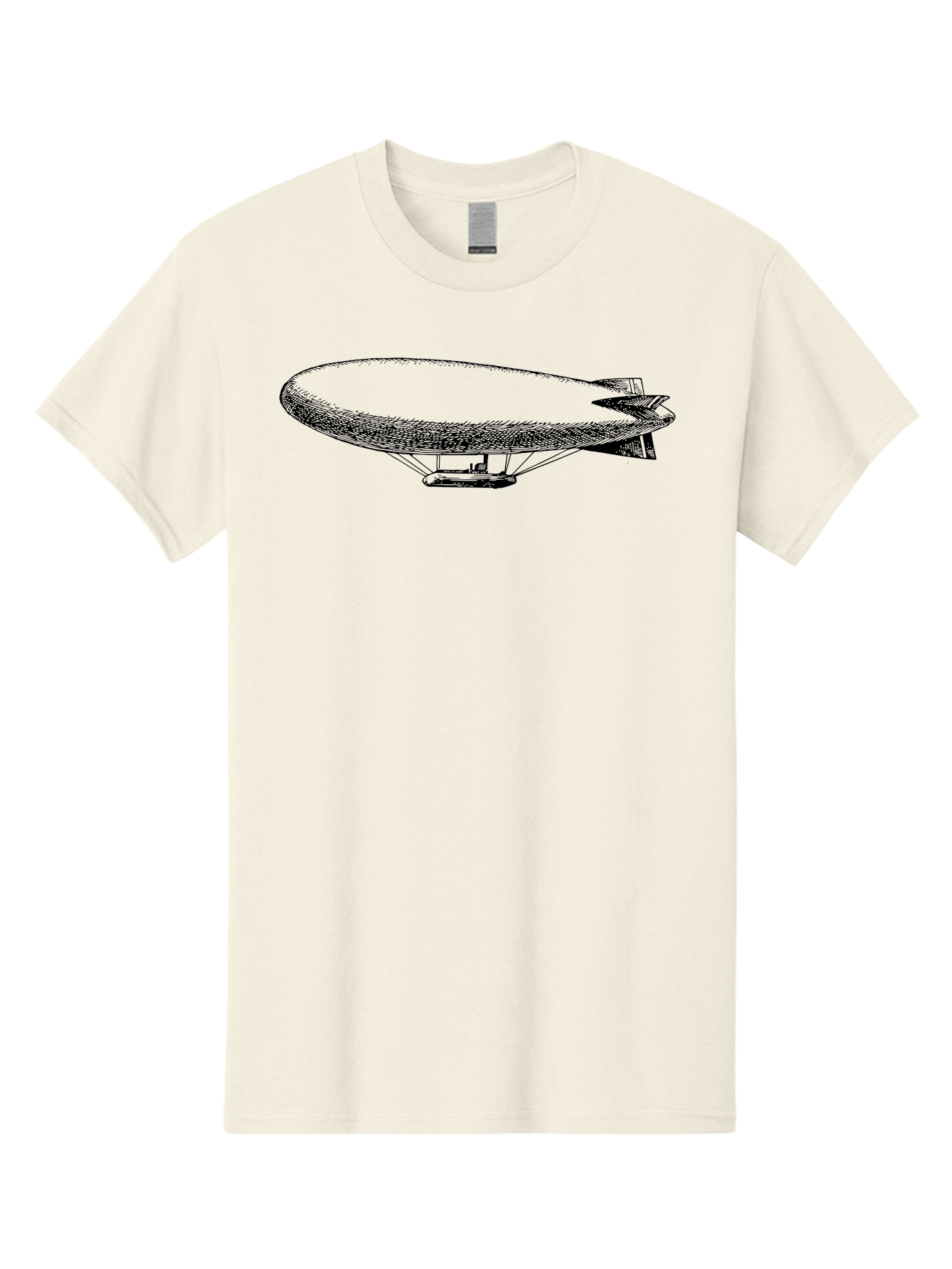 Zeppelin-1 Men'S Graphic Tee, 100% Cotton, Comfortable Casual Summer Wear, Machine Washable, Blimp Illustration, Airship Design, Aviation Technology, Futuristic Transportation, Aerial Vehicle, Graphic Art Aad841 3