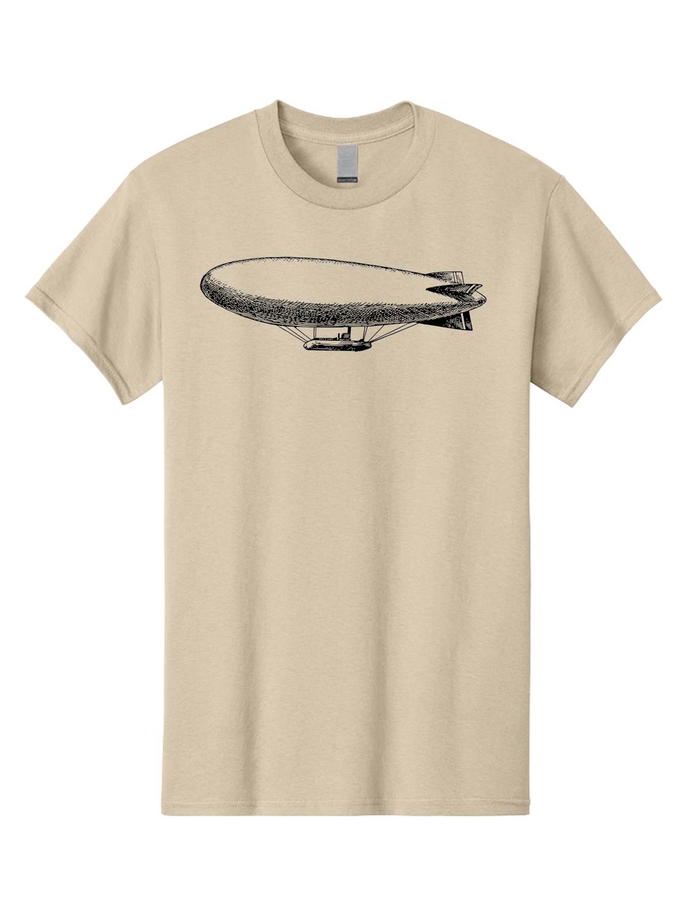 Zeppelin-1 Men'S Graphic Tee, 100% Cotton, Comfortable Casual Summer Wear, Machine Washable, Blimp Illustration, Airship Design, Aviation Technology, Futuristic Transportation, Aerial Vehicle, Graphic Art Aad841 25