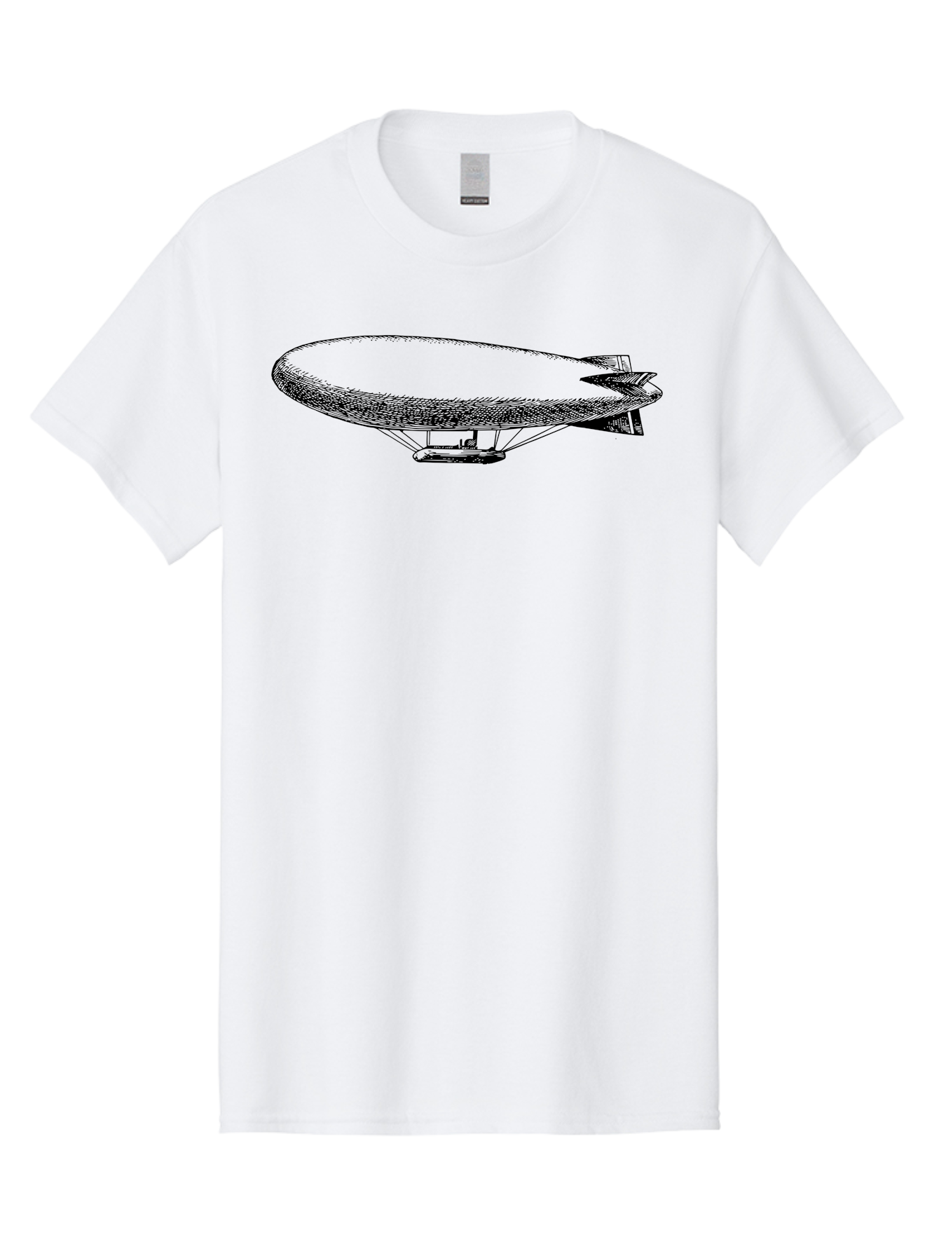 Zeppelin-1 Men'S Graphic Tee, 100% Cotton, Comfortable Casual Summer Wear, Machine Washable, Blimp Illustration, Airship Design, Aviation Technology, Futuristic Transportation, Aerial Vehicle, Graphic Art Aad841 29