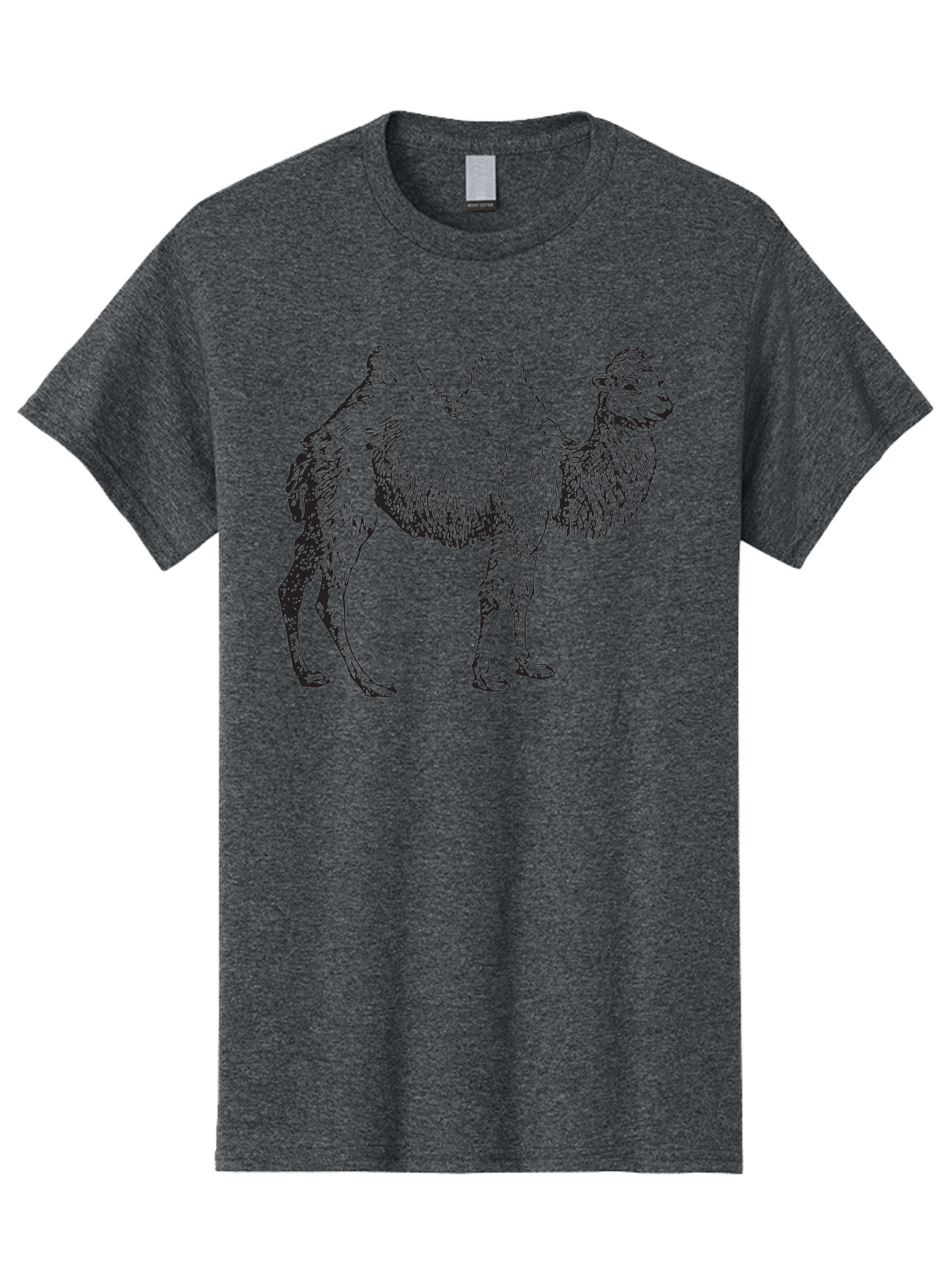 Bactrian-Camel Men'S Graphic Tee, 100% Cotton, Comfortable Casual Summer Wear, Machine Washable, Bactrian Camel, Double Hump Camel, Desert Animal, Exotic Creature, Wild Camel, Camel Illustration, Camel Drawing Aad846 15