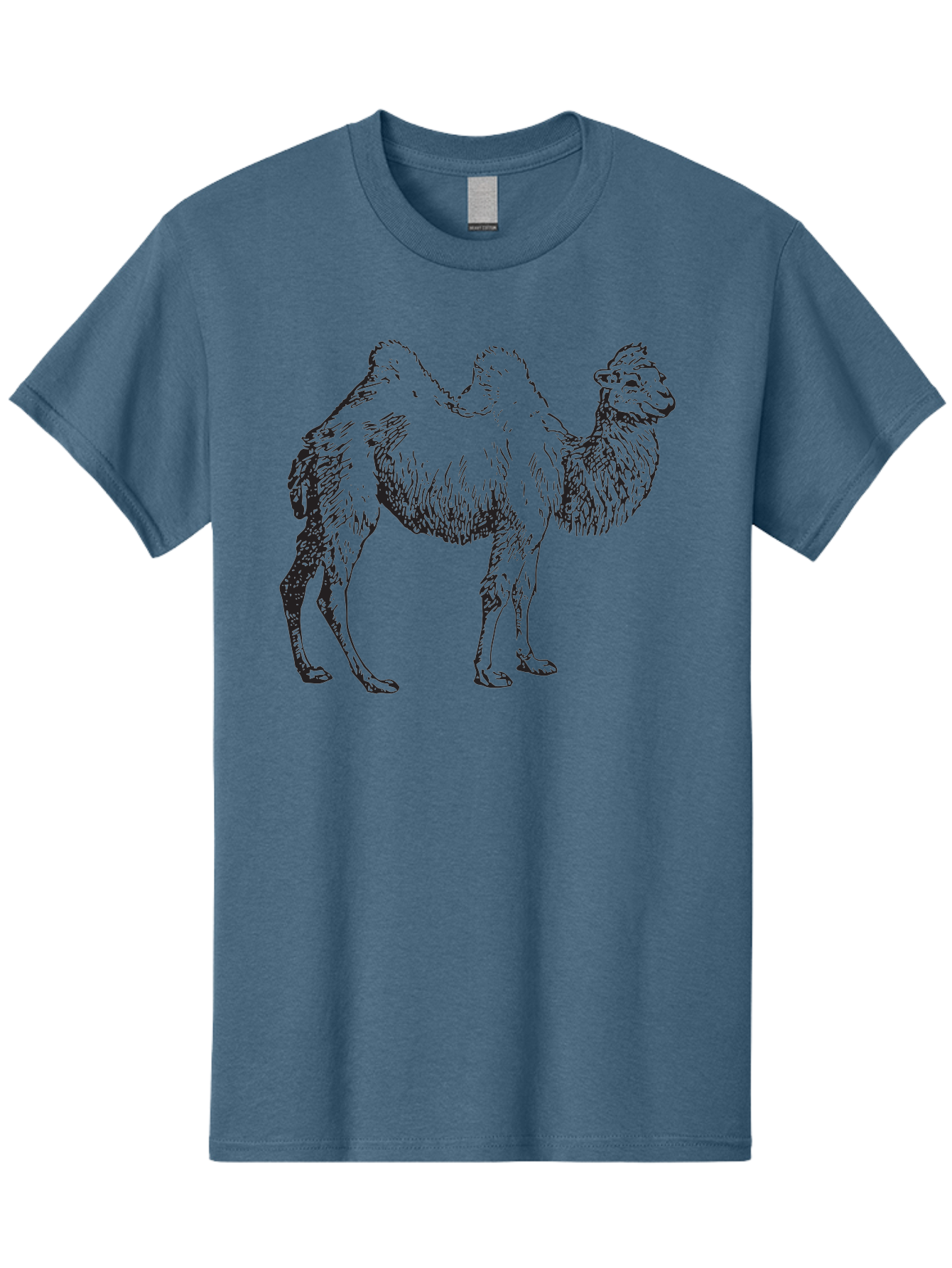 Bactrian-Camel Men'S Graphic Tee, 100% Cotton, Comfortable Casual Summer Wear, Machine Washable, Bactrian Camel, Double Hump Camel, Desert Animal, Exotic Creature, Wild Camel, Camel Illustration, Camel Drawing Aad846 5