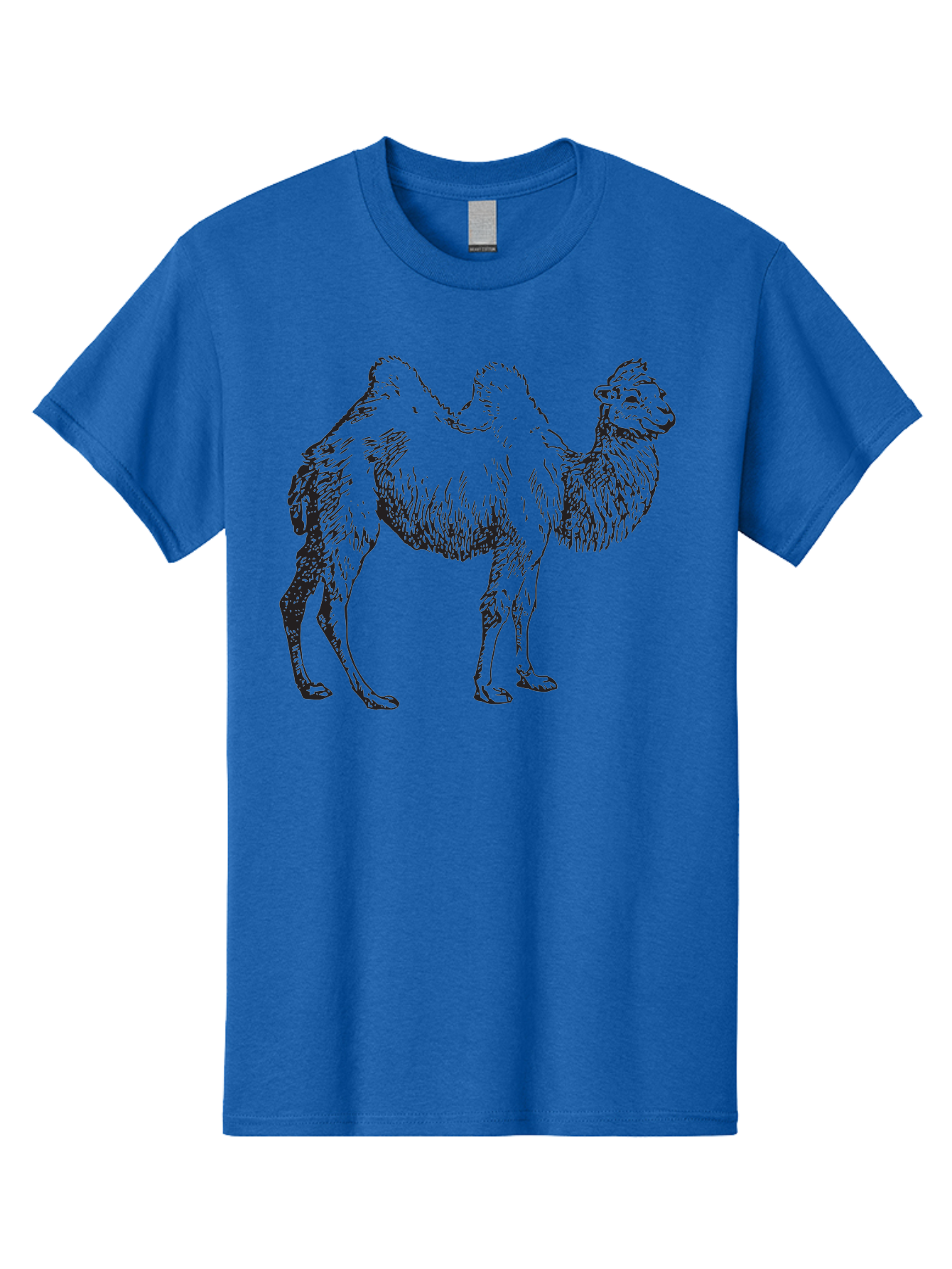 Bactrian-Camel Men'S Graphic Tee, 100% Cotton, Comfortable Casual Summer Wear, Machine Washable, Bactrian Camel, Double Hump Camel, Desert Animal, Exotic Creature, Wild Camel, Camel Illustration, Camel Drawing Aad846 17
