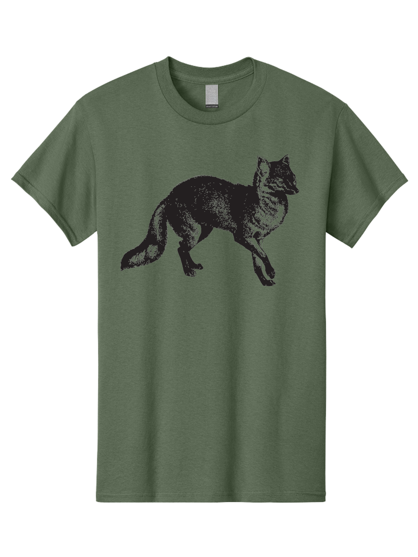 Black-Wolf Men'S Graphic Tee, 100% Cotton, Comfortable Casual Summer Wear, Machine Washable, Black Fox, Wildlife, Animal Silhouette, Nature, Wild Canines, Predators, Forest Dwellers, Black Graphic, Neon Effect Aad856 17