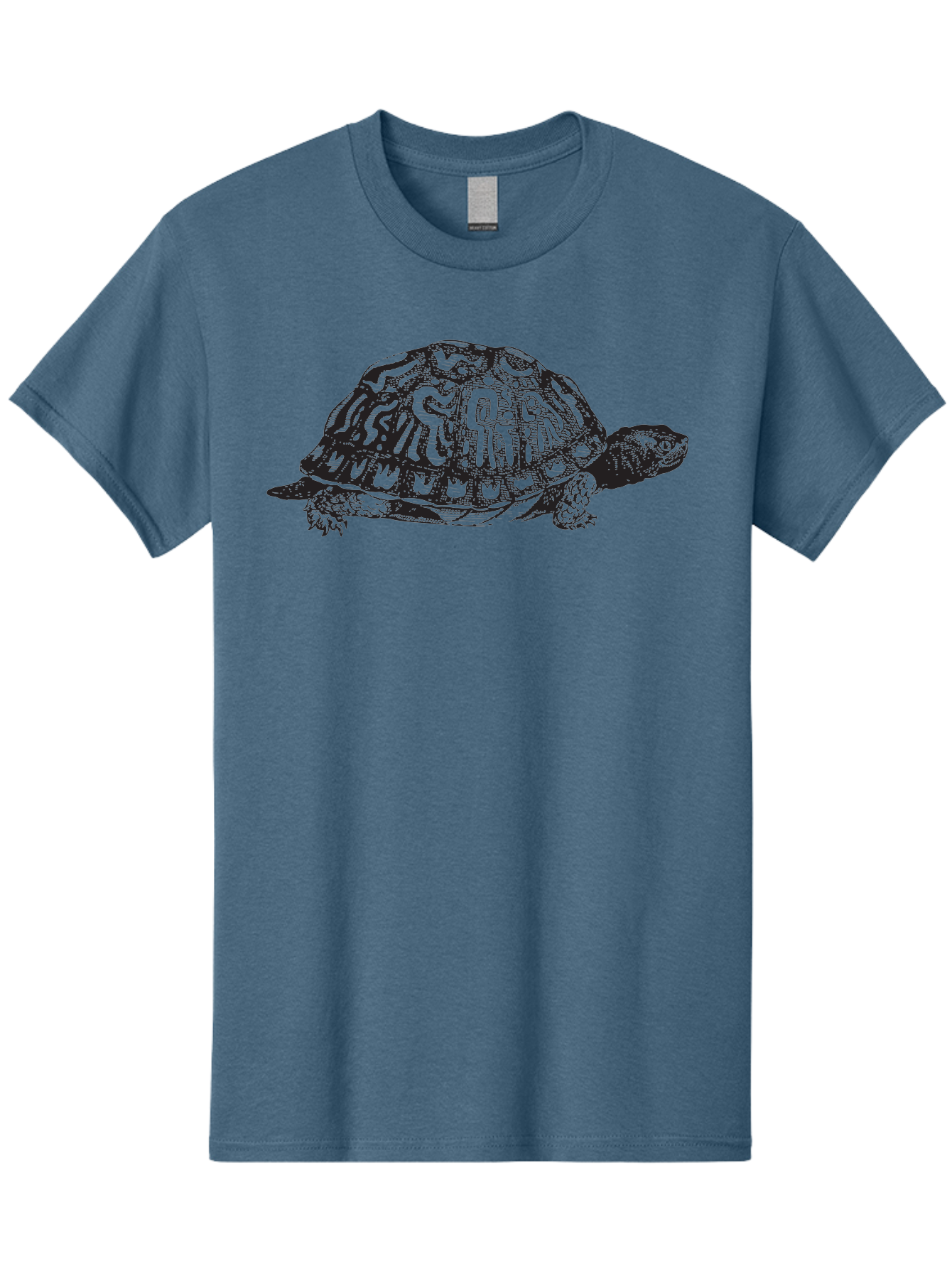 Box-Turtle Men'S Graphic Tee, 100% Cotton, Comfortable Casual Summer Wear, Machine Washable, Turtle Illustration, Reptile Art, Shell Pattern, Wildlife Graphic, Slow-Moving Creature, Nature-Inspired Design, Abstract Animal Art, Detailed Texture Aad858 17