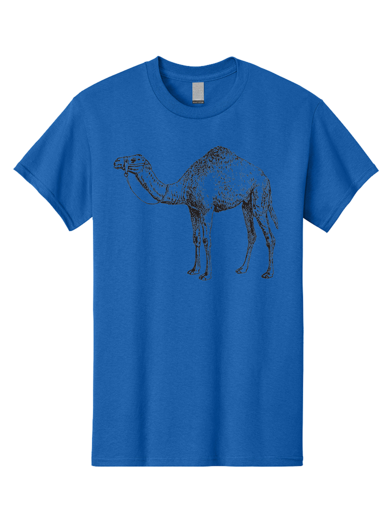 Camel Men'S Graphic Tee, 100% Cotton, Comfortable Casual Summer Wear, Machine Washable, Camel Illustration, Desert Animal, Wildlife Artwork, Camel Silhouette, Graphic Design, Illustration Art, Animal Drawing, Camel Graphic Aad861 25