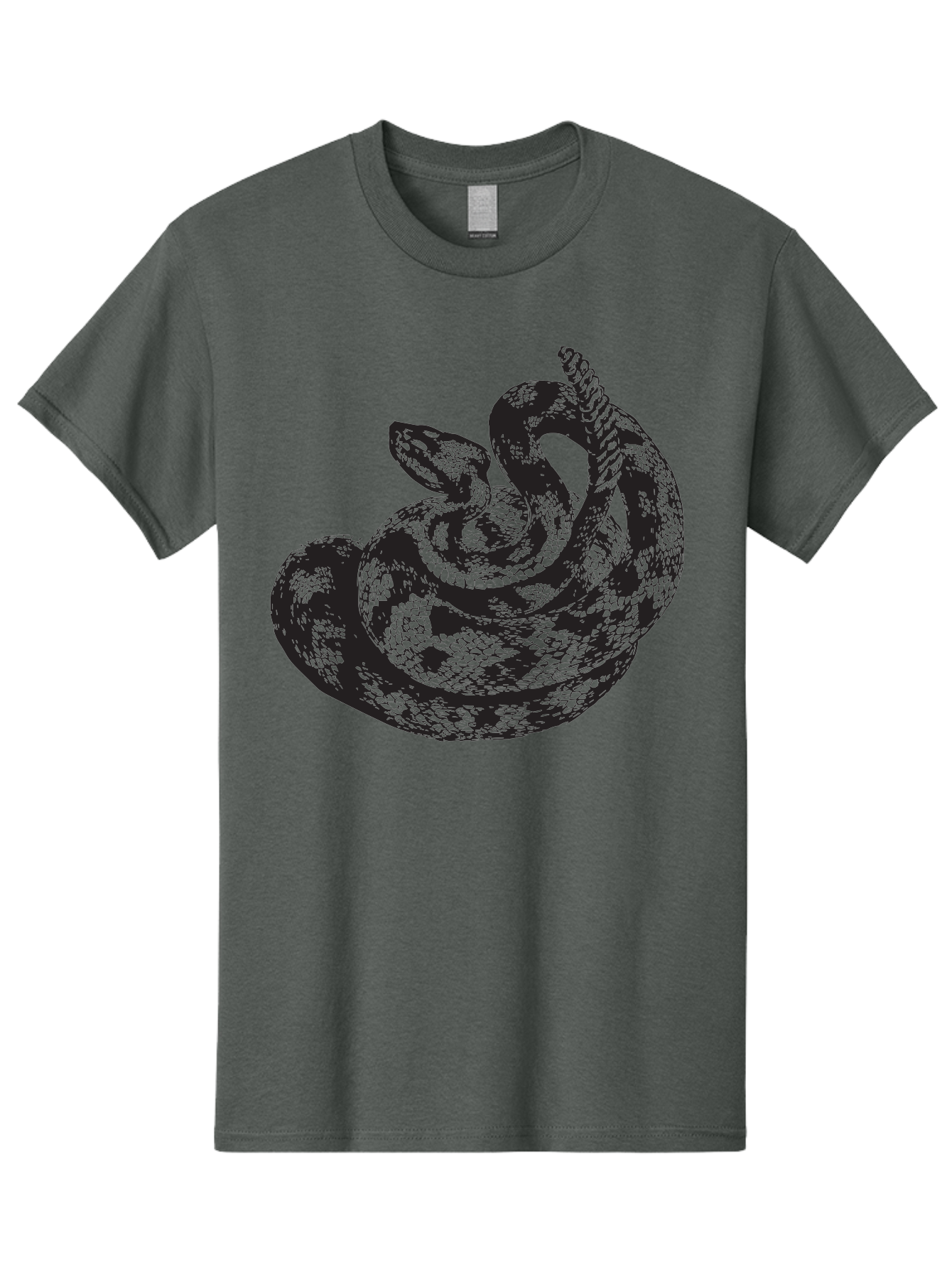 Coiled-Snake-2 Men'S Graphic Tee, 100% Cotton, Comfortable Casual Summer Wear, Machine Washable, Serpent Illustration, Coiled Snake, Reptile Art, Wildlife Graphic, Snake Design, Danger Symbol, Venomous Snake, Wild Animal, Snake Pattern, Aad869 1