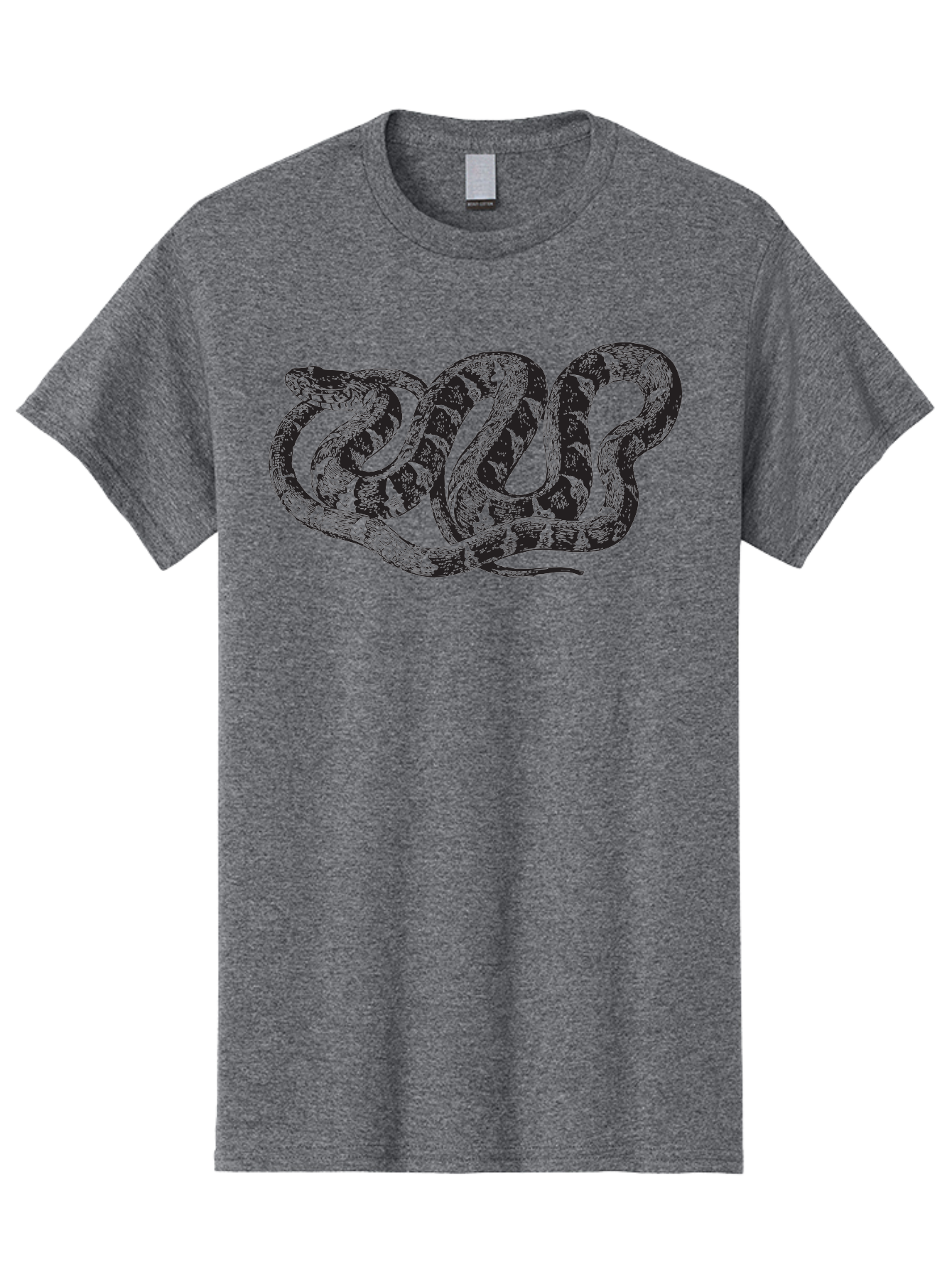 Coiled-Snake Men'S Graphic Tee, 100% Cotton, Comfortable Casual Summer Wear, Machine Washable, Serpent Art, Snake Illustration, Reptile Design, Coiled Snake, Wildlife Artwork, Snake Pattern, Detailed Snake, Abstract Snake Aad870 25