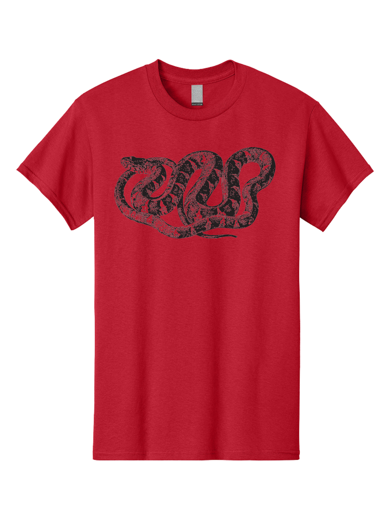 Coiled-Snake Men'S Graphic Tee, 100% Cotton, Comfortable Casual Summer Wear, Machine Washable, Serpent Art, Snake Illustration, Reptile Design, Coiled Snake, Wildlife Artwork, Snake Pattern, Detailed Snake, Abstract Snake Aad870 19