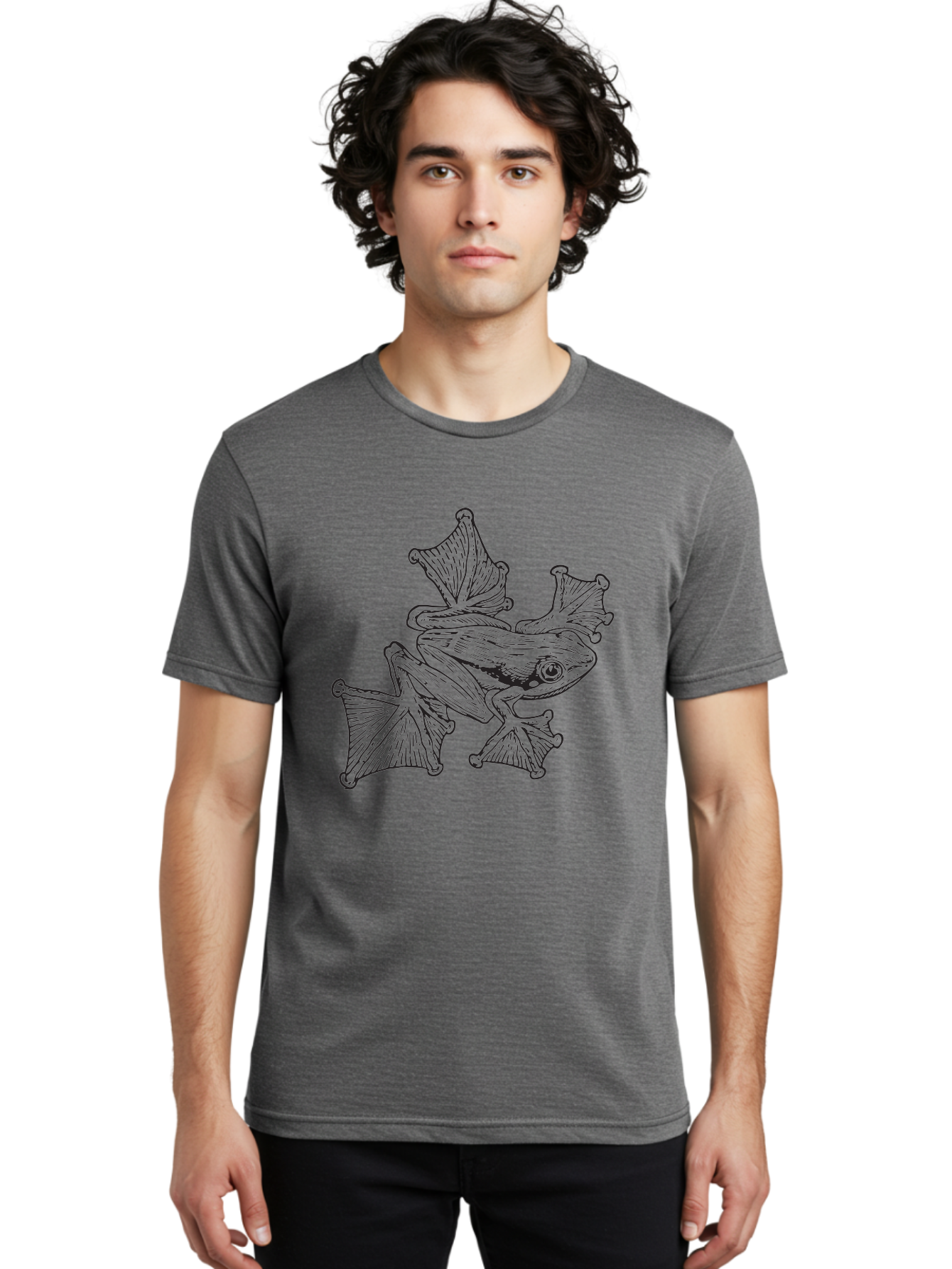 Flying-Guppy Men'S Graphic Tee, 100% Cotton, Comfortable Casual Summer Wear, Machine Washable, Flying Fish, Ocean Creatures, Marine Life, Black Outline, Vibrant Fins, Aquatic Animals, Underwater World, Illustration Art, Line Drawing Aad883 12