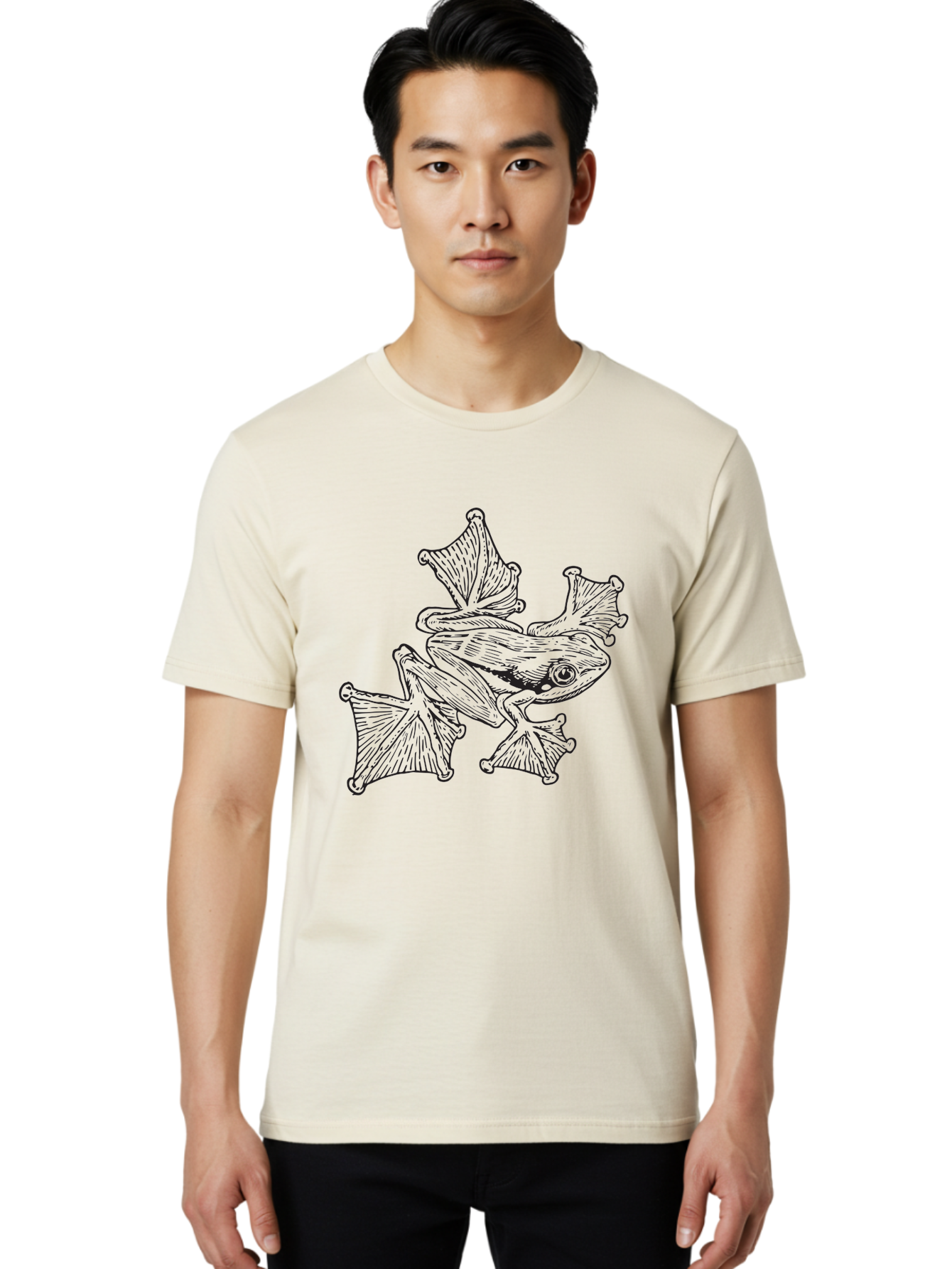 Flying-Guppy Men'S Graphic Tee, 100% Cotton, Comfortable Casual Summer Wear, Machine Washable, Flying Fish, Ocean Creatures, Marine Life, Black Outline, Vibrant Fins, Aquatic Animals, Underwater World, Illustration Art, Line Drawing Aad883 28