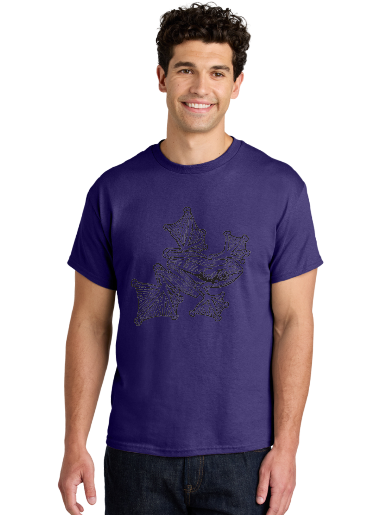 Flying-Guppy Men'S Graphic Tee, 100% Cotton, Comfortable Casual Summer Wear, Machine Washable, Flying Fish, Ocean Creatures, Marine Life, Black Outline, Vibrant Fins, Aquatic Animals, Underwater World, Illustration Art, Line Drawing Aad883 2
