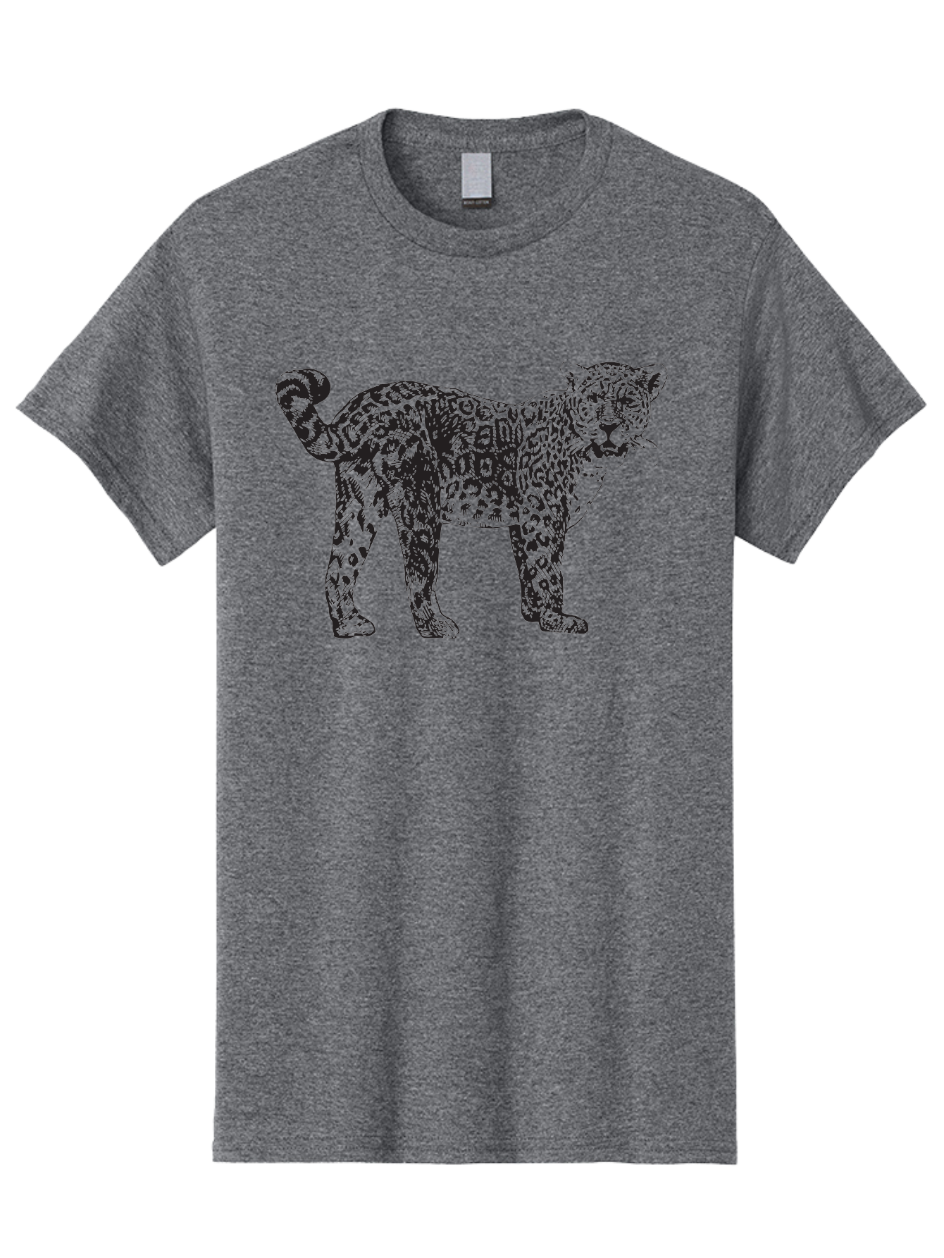 Leopard Men'S Graphic Tee, 100% Cotton, Comfortable Casual Summer Wear, Machine Washable, Spotted Leopard, Wild Cat, Animal Print, Leopard Illustration, Graphic Design, Bold Artwork, Fierce Animal, Detailed Texture, Wildlife Art Aad907 27