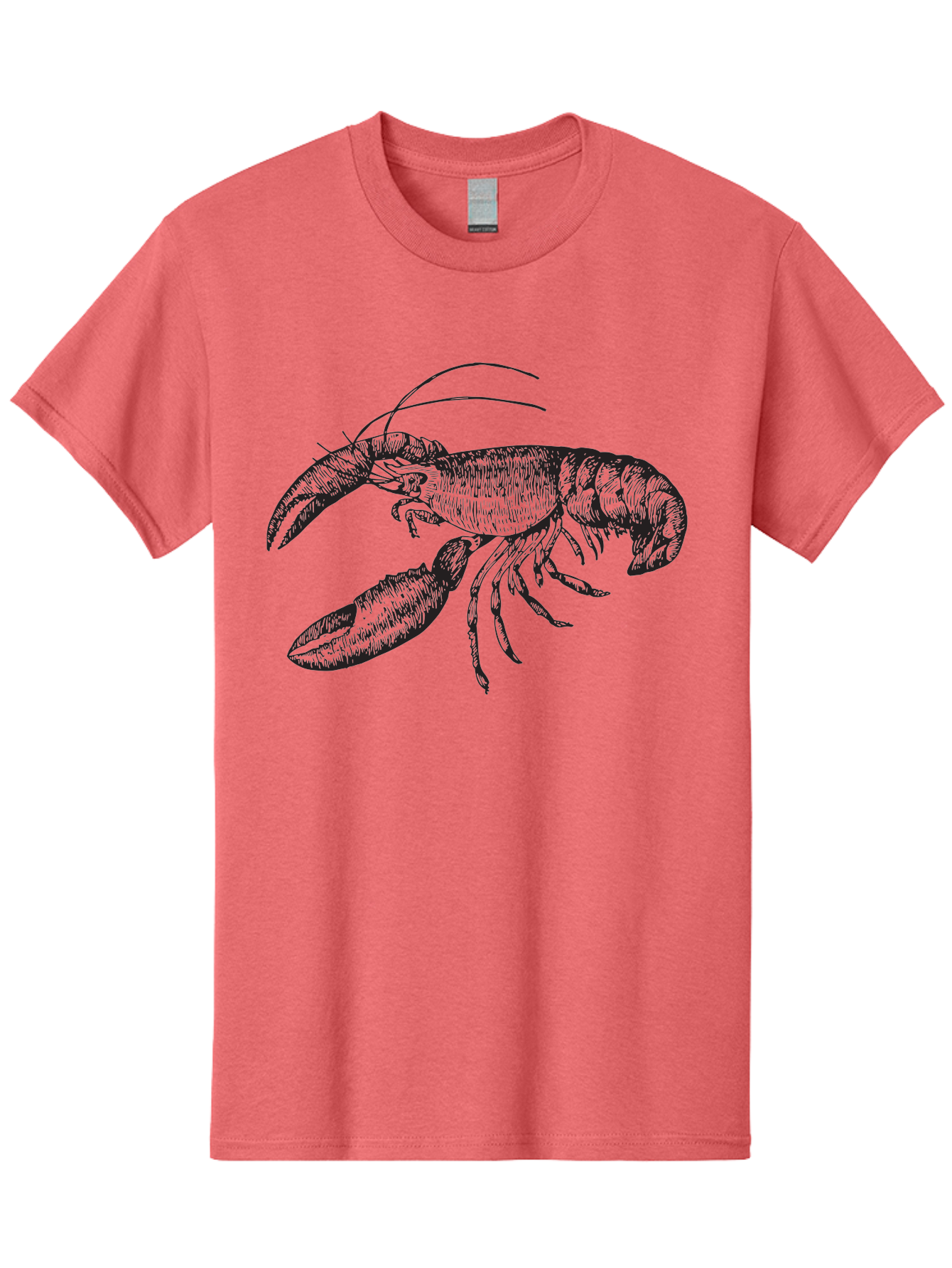 Lobster Men'S Graphic Tee, 100% Cotton, Comfortable Casual Summer Wear, Machine Washable, Lobster Illustration, Crustacean Art, Seafood Graphic, Detailed Drawing, Claw Art, Shellfish Design, Black Linework Aad913 17