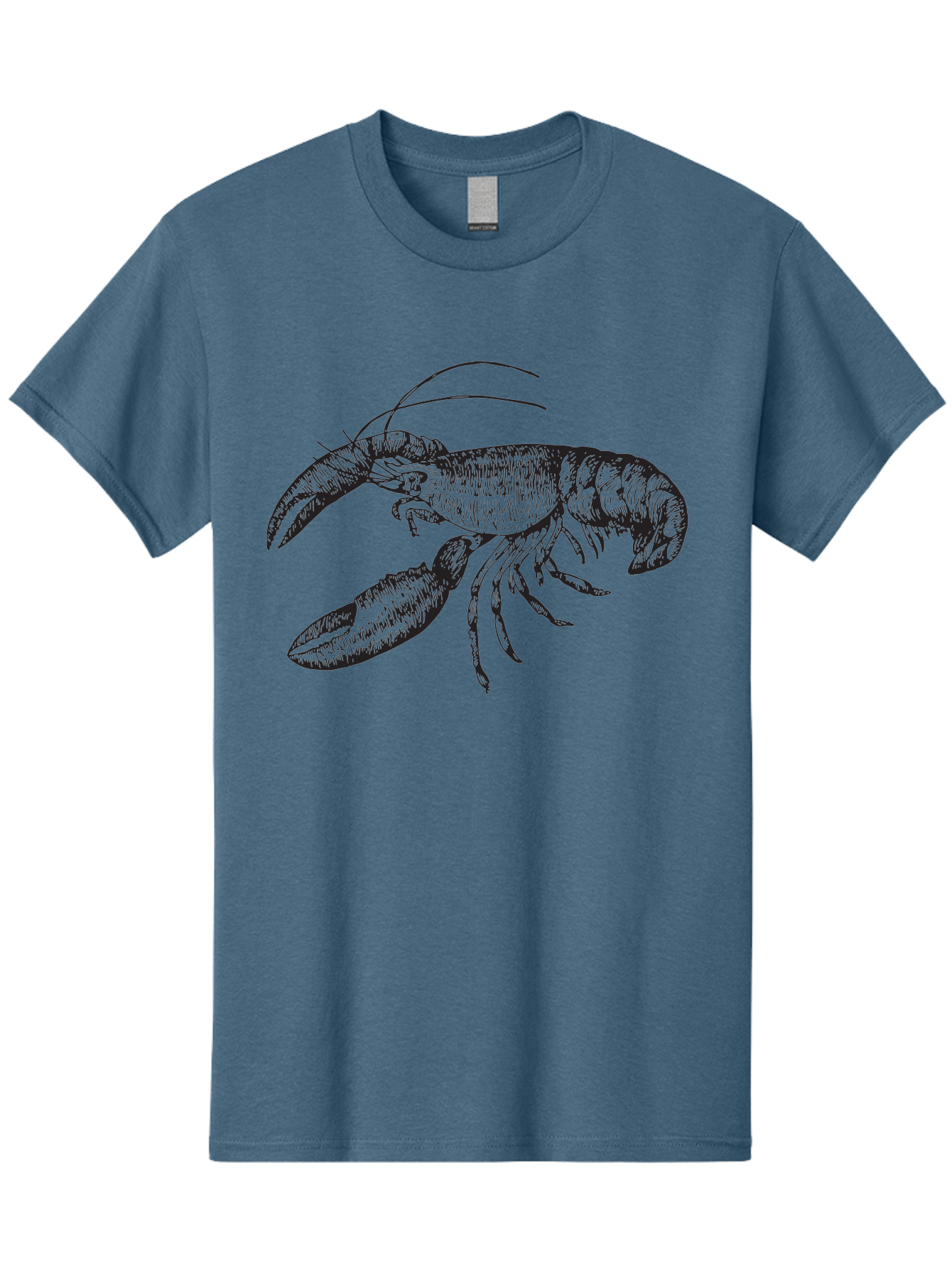 Lobster Men'S Graphic Tee, 100% Cotton, Comfortable Casual Summer Wear, Machine Washable, Lobster Illustration, Crustacean Art, Seafood Graphic, Detailed Drawing, Claw Art, Shellfish Design, Black Linework Aad913 7