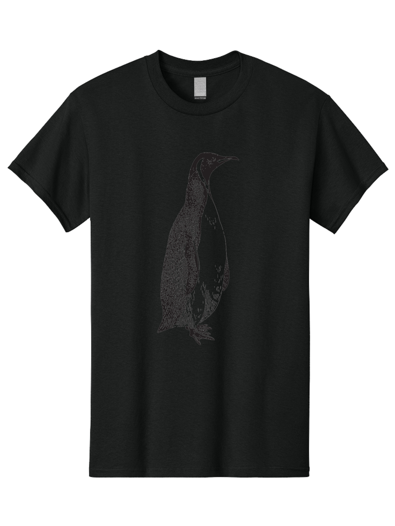 Penguin Men'S Graphic Tee, 100% Cotton, Comfortable Casual Summer Wear, Machine Washable, Penguin Illustration, Black And White Penguin, Detailed Artwork, Wildlife Graphic, Stylized Bird, Antarctic Bird, Tuxedo Bird, Flightless Bird, Aad924 9