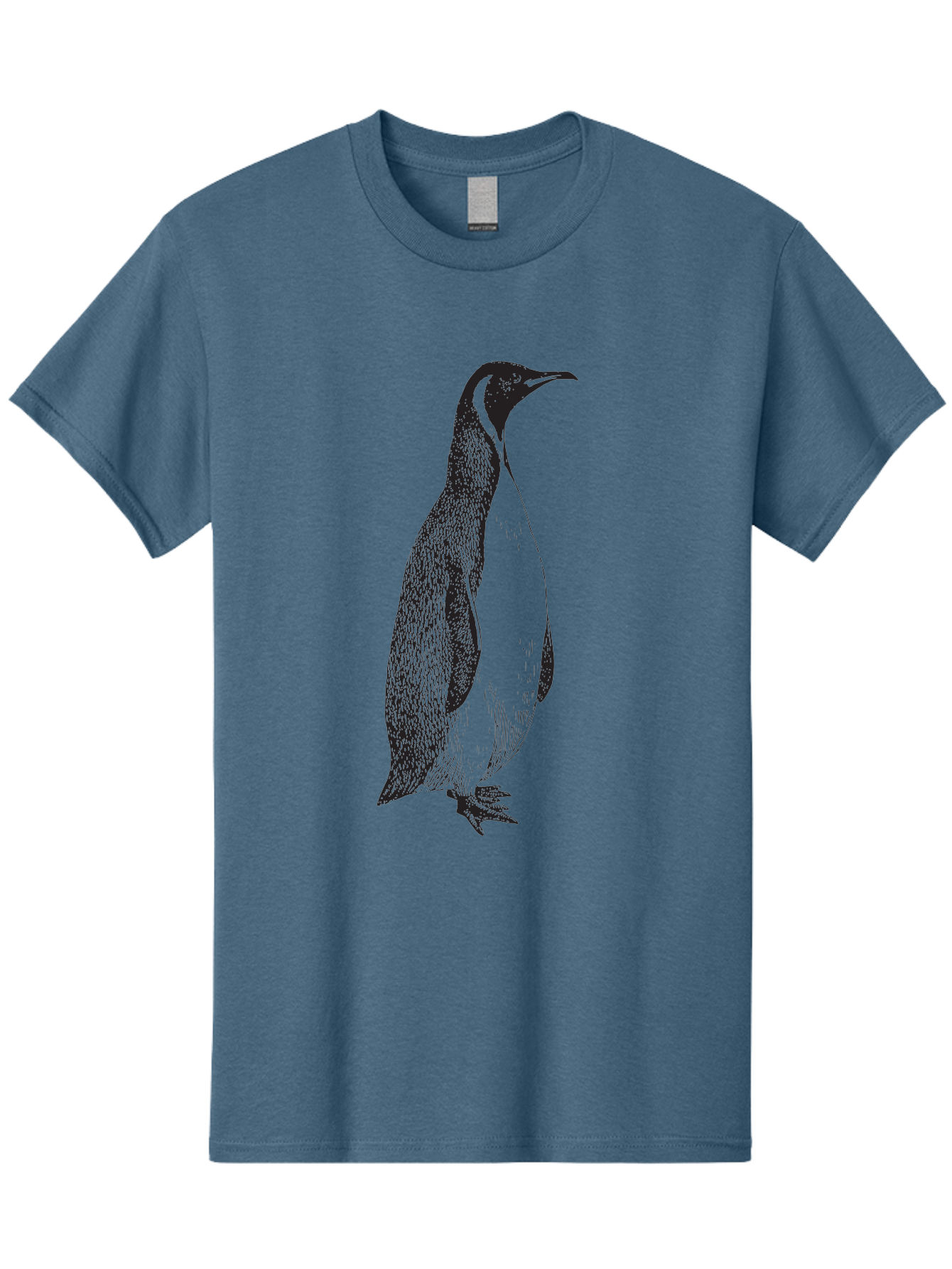Penguin Men'S Graphic Tee, 100% Cotton, Comfortable Casual Summer Wear, Machine Washable, Penguin Illustration, Black And White Penguin, Detailed Artwork, Wildlife Graphic, Stylized Bird, Antarctic Bird, Tuxedo Bird, Flightless Bird, Aad924 13