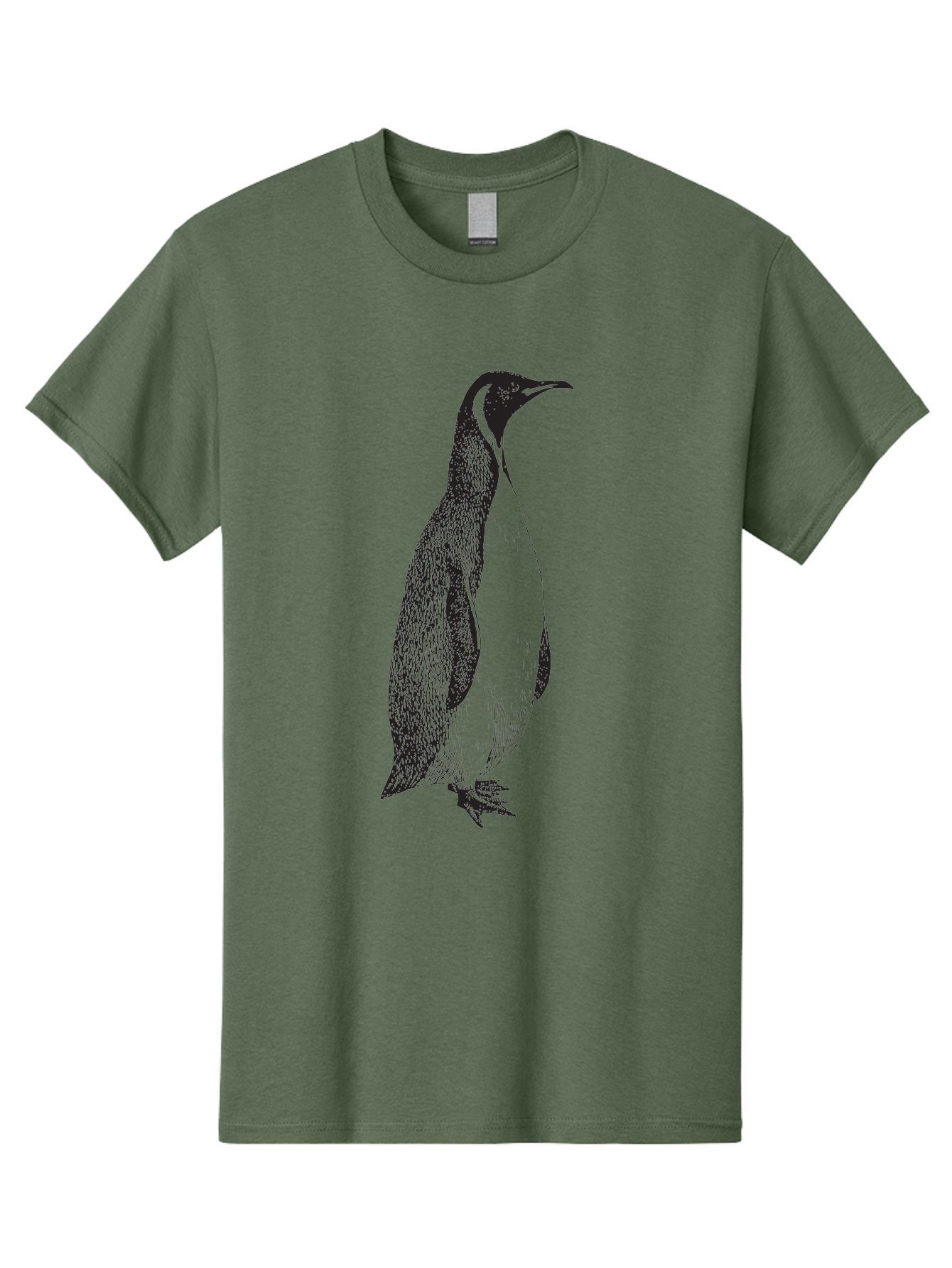 Penguin Men'S Graphic Tee, 100% Cotton, Comfortable Casual Summer Wear, Machine Washable, Penguin Illustration, Black And White Penguin, Detailed Artwork, Wildlife Graphic, Stylized Bird, Antarctic Bird, Tuxedo Bird, Flightless Bird, Aad924 7