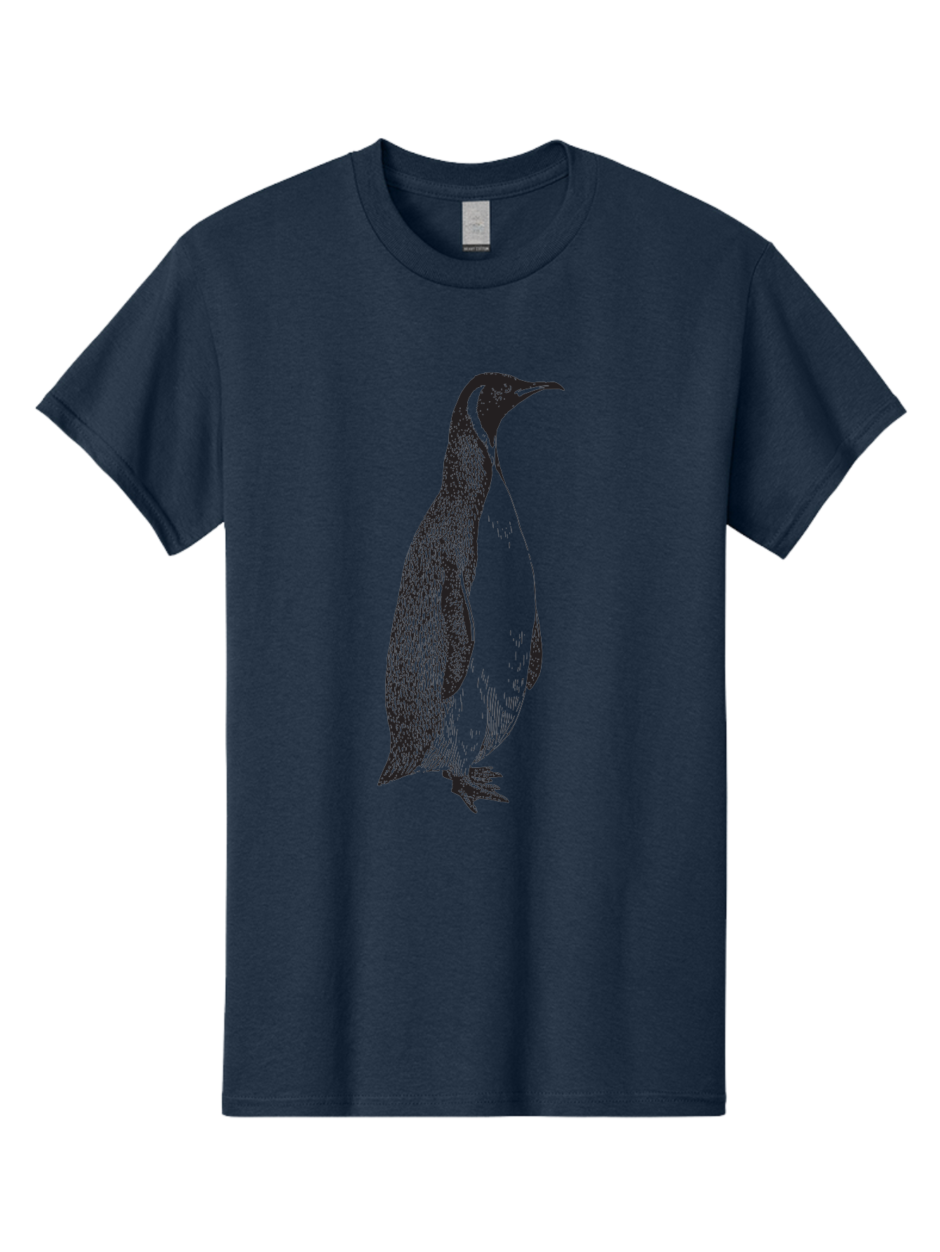 Penguin Men'S Graphic Tee, 100% Cotton, Comfortable Casual Summer Wear, Machine Washable, Penguin Illustration, Black And White Penguin, Detailed Artwork, Wildlife Graphic, Stylized Bird, Antarctic Bird, Tuxedo Bird, Flightless Bird, Aad924 17