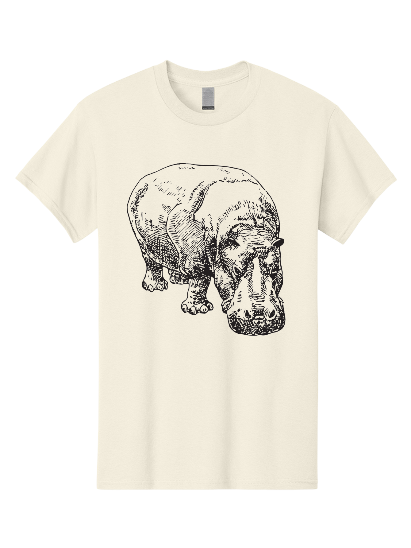 Rhinoceros-1 Men'S Graphic Tee, 100% Cotton, Comfortable Casual Summer Wear, Machine Washable, Rhinoceros Illustration, Detailed Drawing, Wildlife Art, Black And Green, Rhino Portrait, Wild Animal, Engraved Style, Nature Graphic, Animal Design Aad939 23