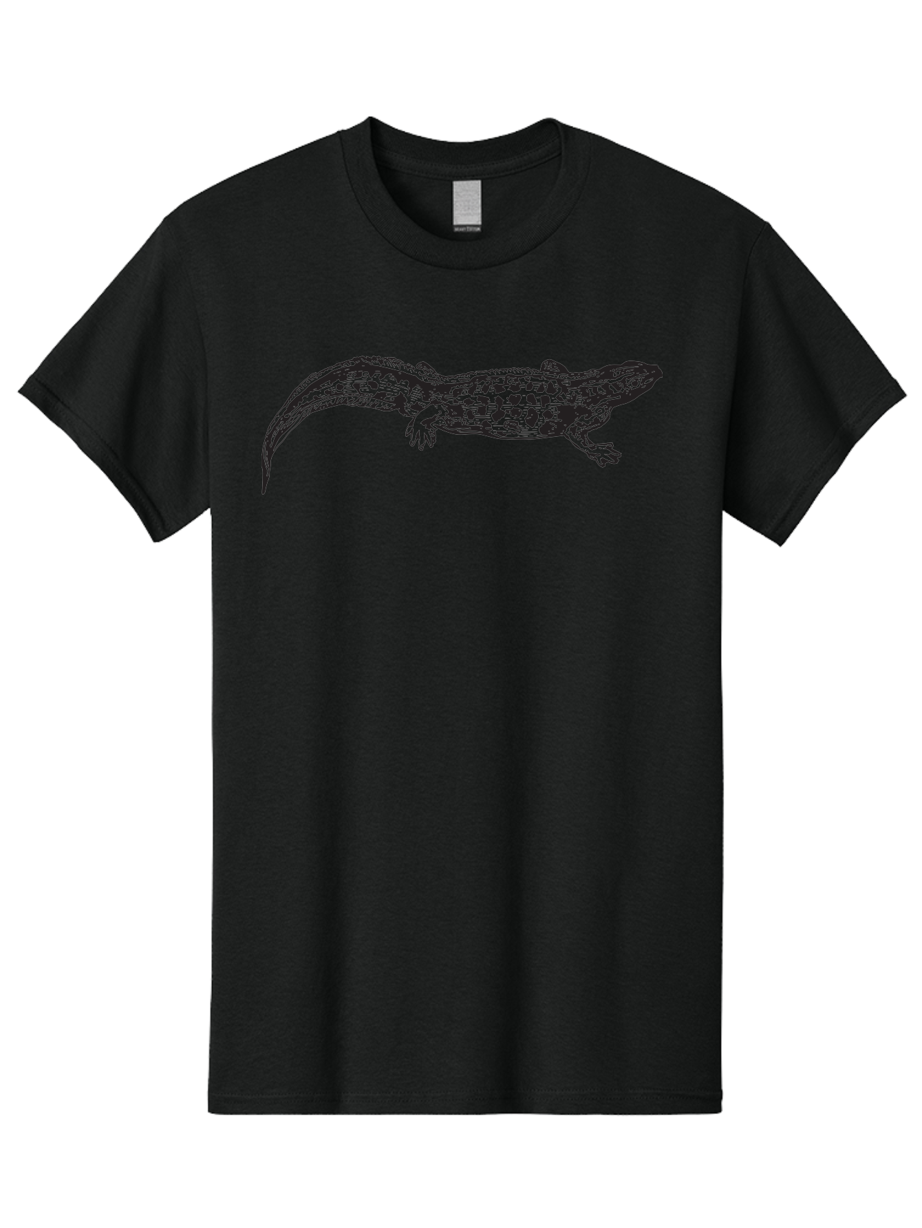 Salamander-Illustration Men'S Graphic Tee, 100% Cotton, Comfortable Casual Summer Wear, Machine Washable, Lizard Illustration, Spotted Lizard, Reptile Art, Wildlife Design, Graphic Illustration, Black Lizard, Lizard Graphics, Lizard Pattern Aad944 23