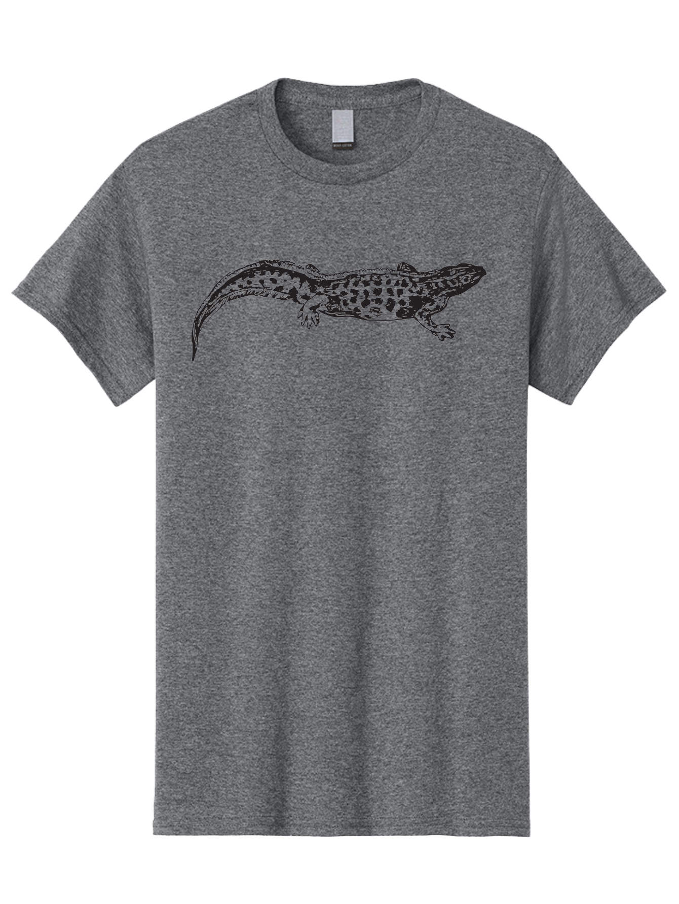 Salamander-Illustration Men'S Graphic Tee, 100% Cotton, Comfortable Casual Summer Wear, Machine Washable, Lizard Illustration, Spotted Lizard, Reptile Art, Wildlife Design, Graphic Illustration, Black Lizard, Lizard Graphics, Lizard Pattern Aad944 7