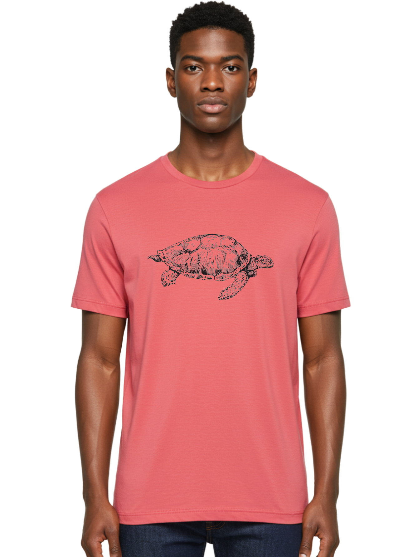 Sea-Turtle-Illustration Men'S Graphic Tee, 100% Cotton, Comfortable Casual Summer Wear, Machine Washable, Sea Turtle, Ocean Creature, Marine Life, Wildlife Illustration, Turtle Shell, Flipper, Slow-Moving Animal, Wildlife Art Aad945 10