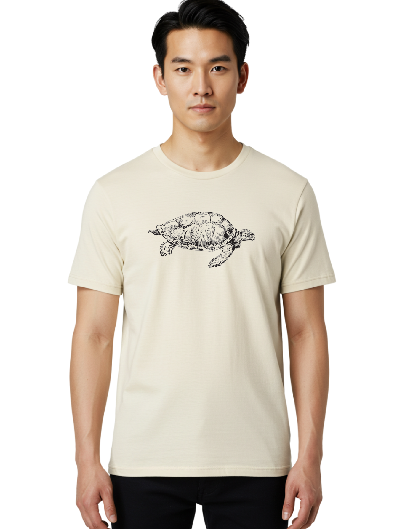 Sea-Turtle-Illustration Men'S Graphic Tee, 100% Cotton, Comfortable Casual Summer Wear, Machine Washable, Sea Turtle, Ocean Creature, Marine Life, Wildlife Illustration, Turtle Shell, Flipper, Slow-Moving Animal, Wildlife Art Aad945 12