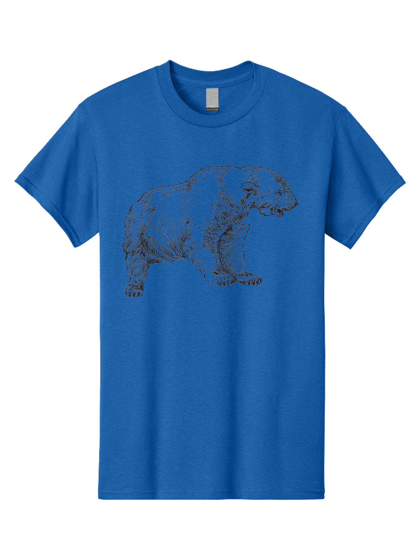 Short-Faced-Bear Men'S Graphic Tee, 100% Cotton, Comfortable Casual Summer Wear, Machine Washable, Lion Illustration, Vintage Drawing, Wildlife Art, Detailed Sketch, Animal Portrait, Furry Texture, Roaring Lion, Classic Artwork Aad947 7