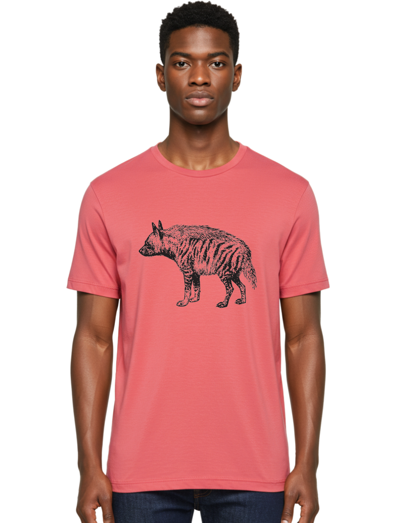 Thylacine Men'S Graphic Tee, 100% Cotton, Comfortable Casual Summer Wear, Machine Washable, Tasmanian Tiger, Extinct Animal, Wildlife Illustration, Striped Pattern, Marsupial, Wild Dog, Vintage Art, Black And Green, Historical Species Aad961 16