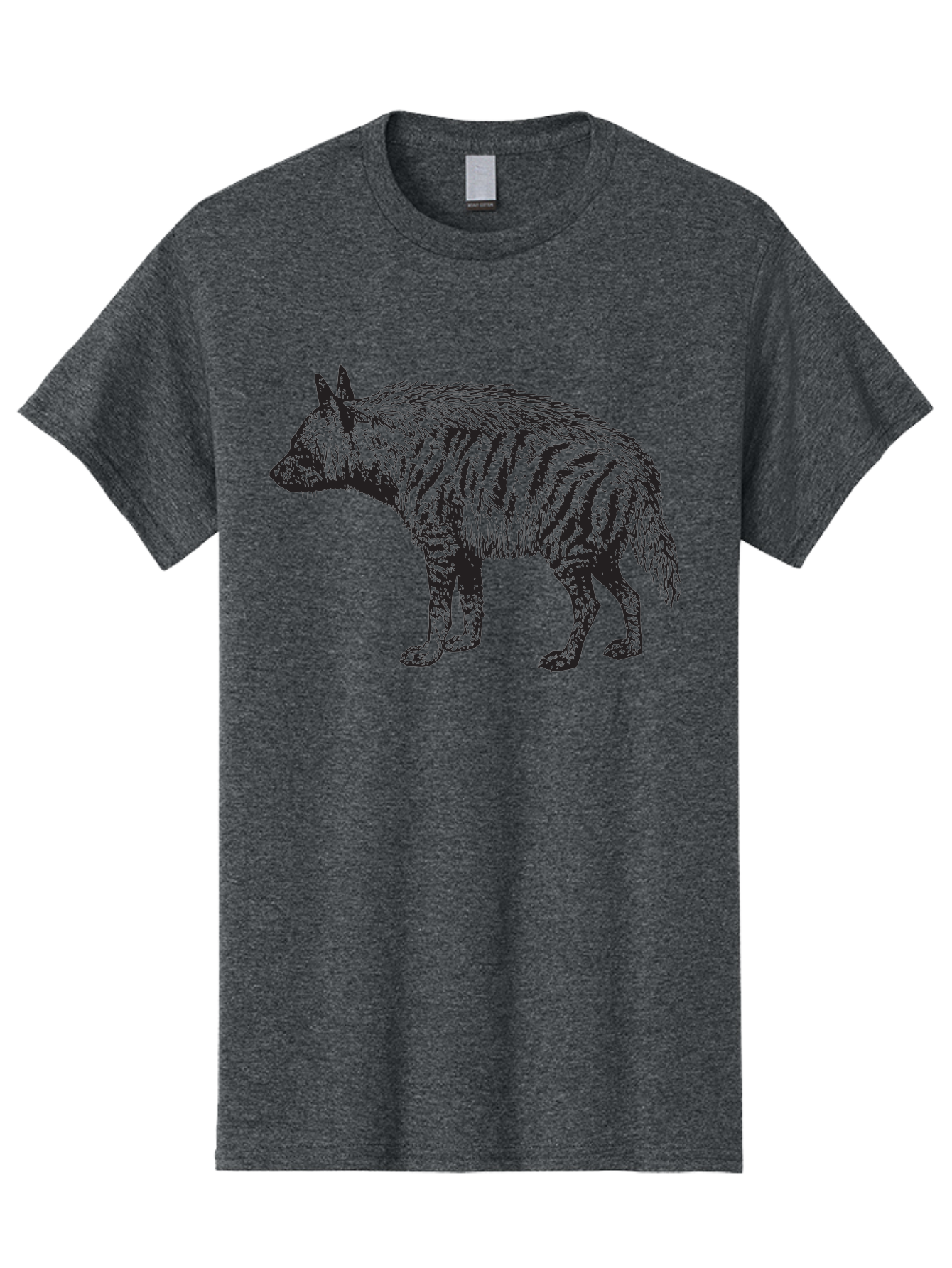 Thylacine Men'S Graphic Tee, 100% Cotton, Comfortable Casual Summer Wear, Machine Washable, Tasmanian Tiger, Extinct Animal, Wildlife Illustration, Striped Pattern, Marsupial, Wild Dog, Vintage Art, Black And Green, Historical Species Aad961 17