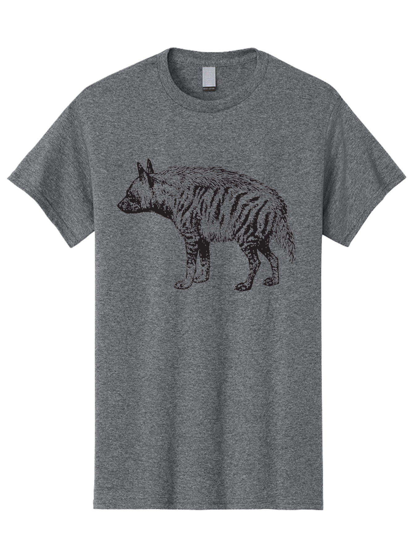 Thylacine Men'S Graphic Tee, 100% Cotton, Comfortable Casual Summer Wear, Machine Washable, Tasmanian Tiger, Extinct Animal, Wildlife Illustration, Striped Pattern, Marsupial, Wild Dog, Vintage Art, Black And Green, Historical Species Aad961 11