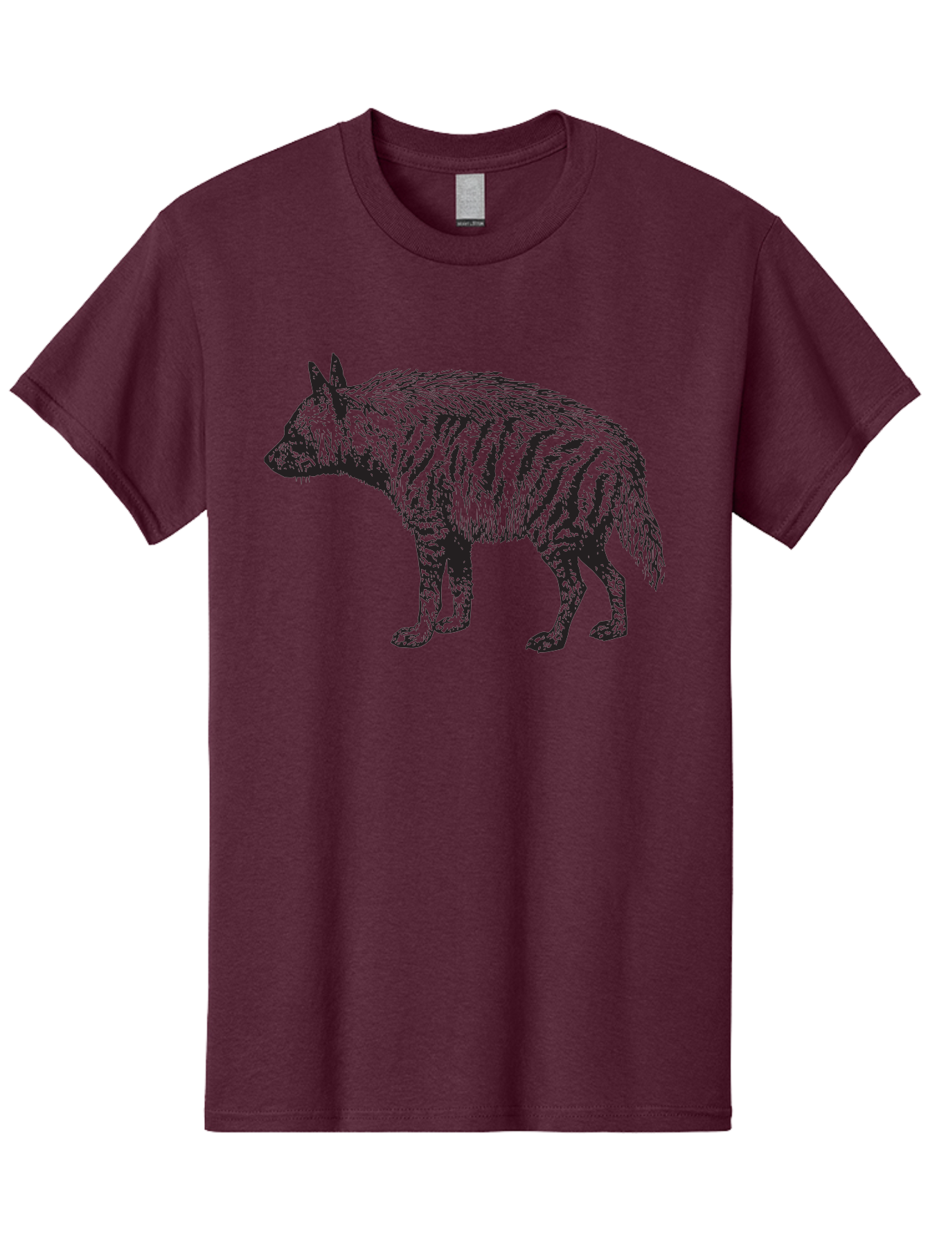 Thylacine Men'S Graphic Tee, 100% Cotton, Comfortable Casual Summer Wear, Machine Washable, Tasmanian Tiger, Extinct Animal, Wildlife Illustration, Striped Pattern, Marsupial, Wild Dog, Vintage Art, Black And Green, Historical Species Aad961 3