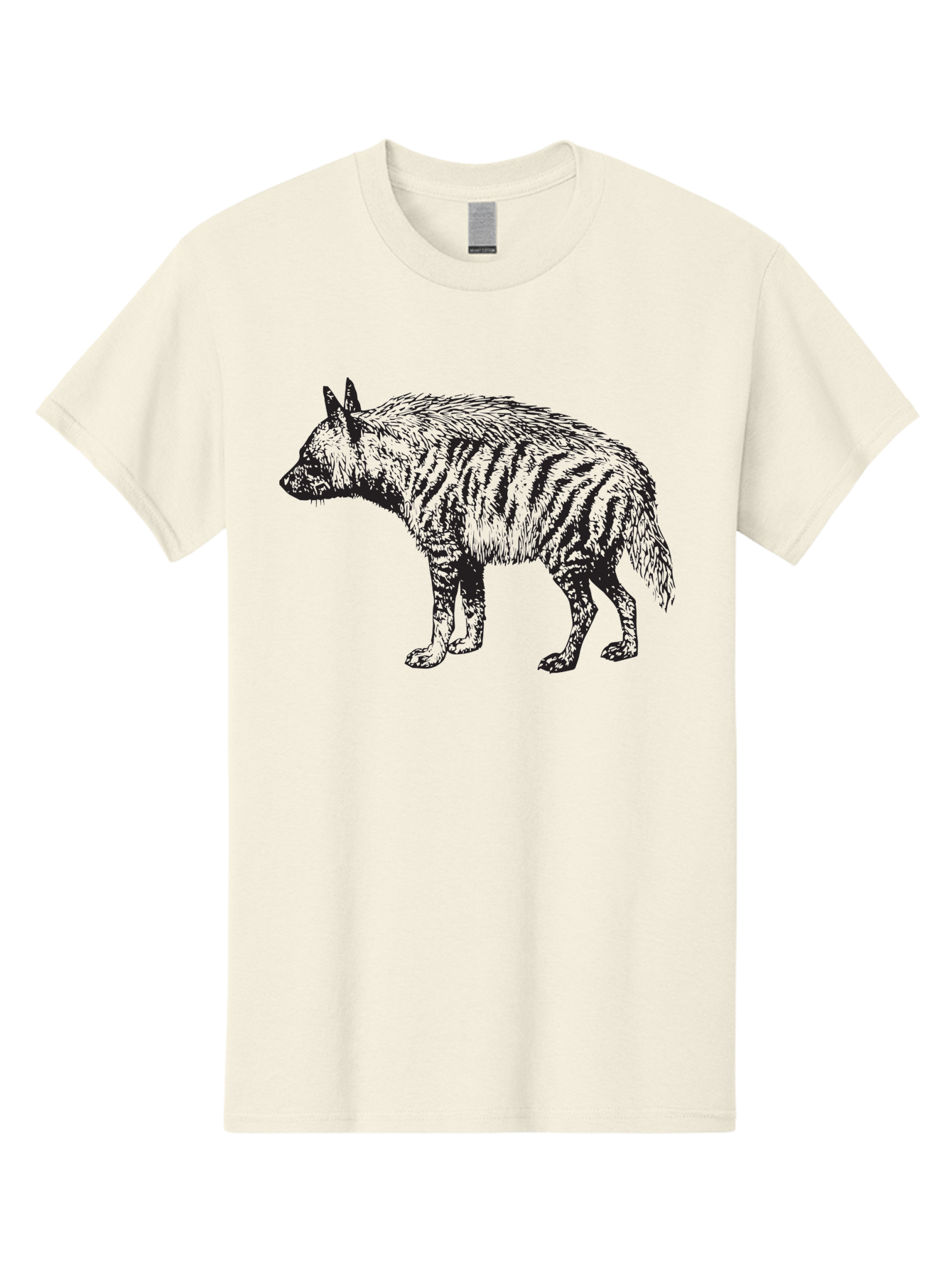 Thylacine Men'S Graphic Tee, 100% Cotton, Comfortable Casual Summer Wear, Machine Washable, Tasmanian Tiger, Extinct Animal, Wildlife Illustration, Striped Pattern, Marsupial, Wild Dog, Vintage Art, Black And Green, Historical Species Aad961 25