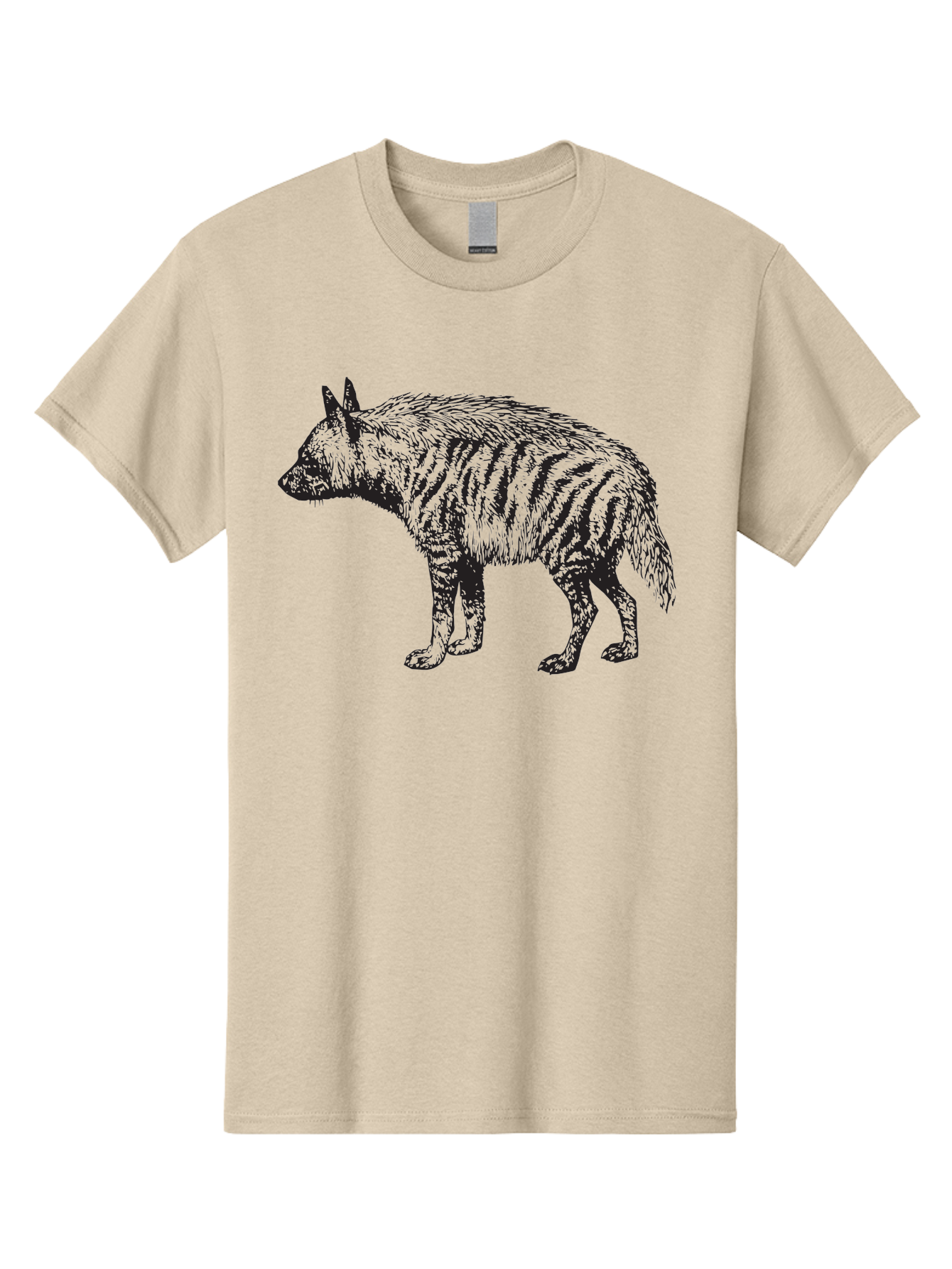 Thylacine Men'S Graphic Tee, 100% Cotton, Comfortable Casual Summer Wear, Machine Washable, Tasmanian Tiger, Extinct Animal, Wildlife Illustration, Striped Pattern, Marsupial, Wild Dog, Vintage Art, Black And Green, Historical Species Aad961 13