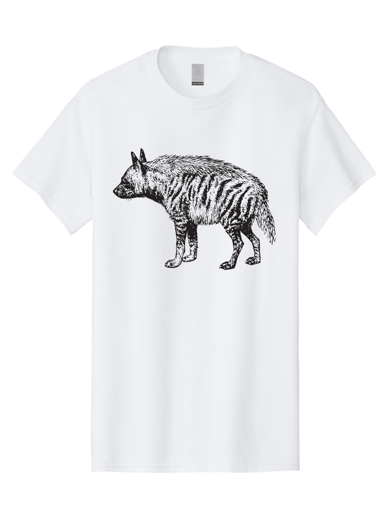 Thylacine Men'S Graphic Tee, 100% Cotton, Comfortable Casual Summer Wear, Machine Washable, Tasmanian Tiger, Extinct Animal, Wildlife Illustration, Striped Pattern, Marsupial, Wild Dog, Vintage Art, Black And Green, Historical Species Aad961 7